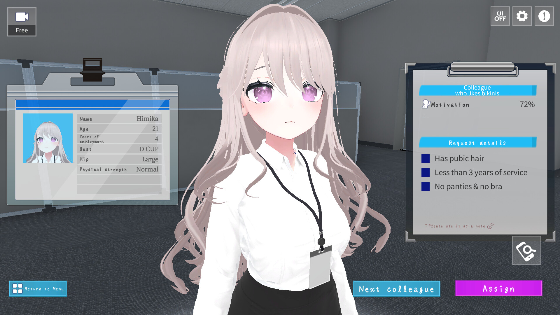 Let's Start Managing the Sexual Relief Department! screenshot 2