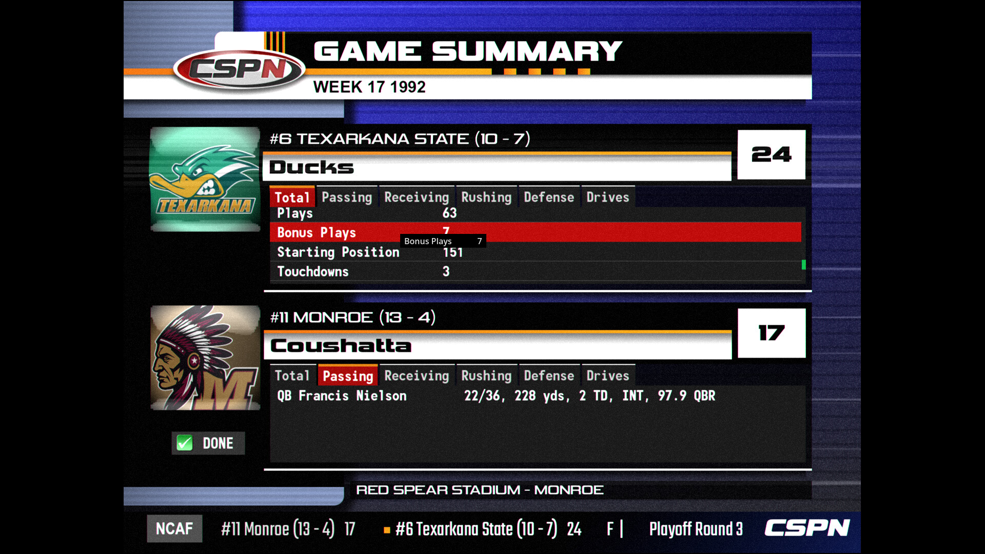 Gridiron Masters '98 screenshot 2