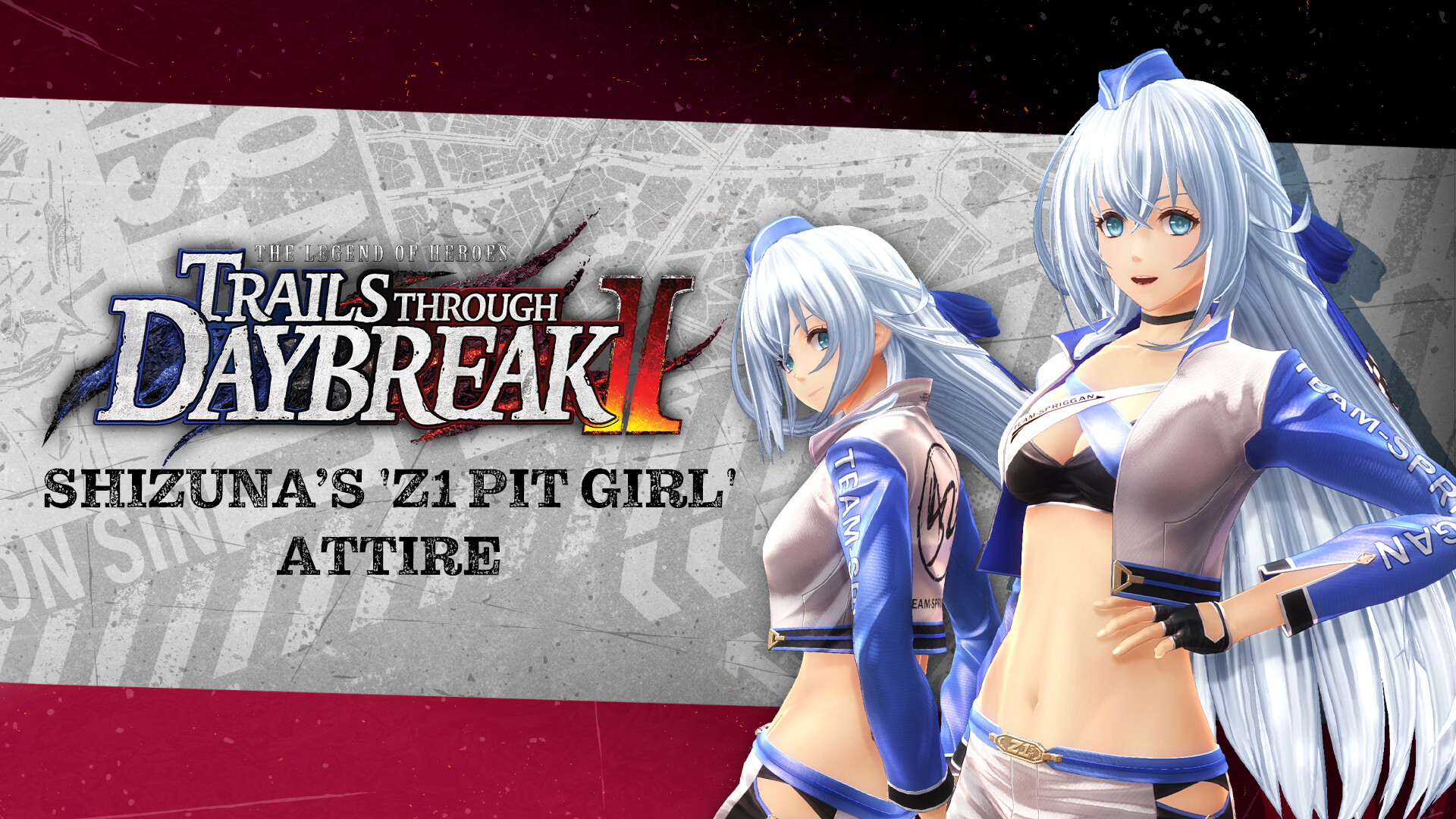 The Legend of Heroes: Trails through Daybreak II - Shizuna's 'Z1 Pit Girl' Attire & Winning Poster Contest Art Pack screenshot 1