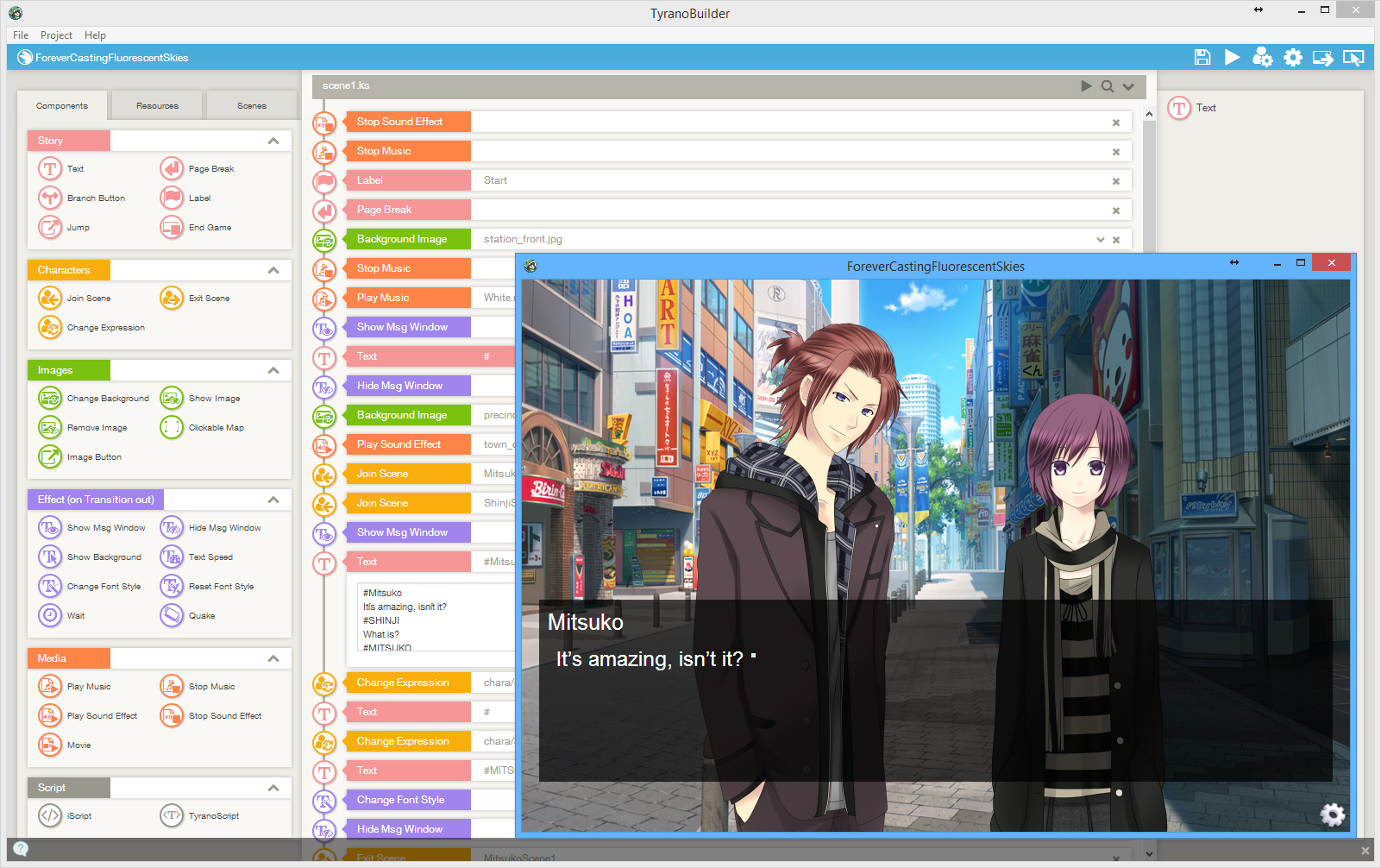 TyranoBuilder Visual Novel Studio screenshot 2