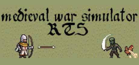 Medieval war simulator RTS — Steam header