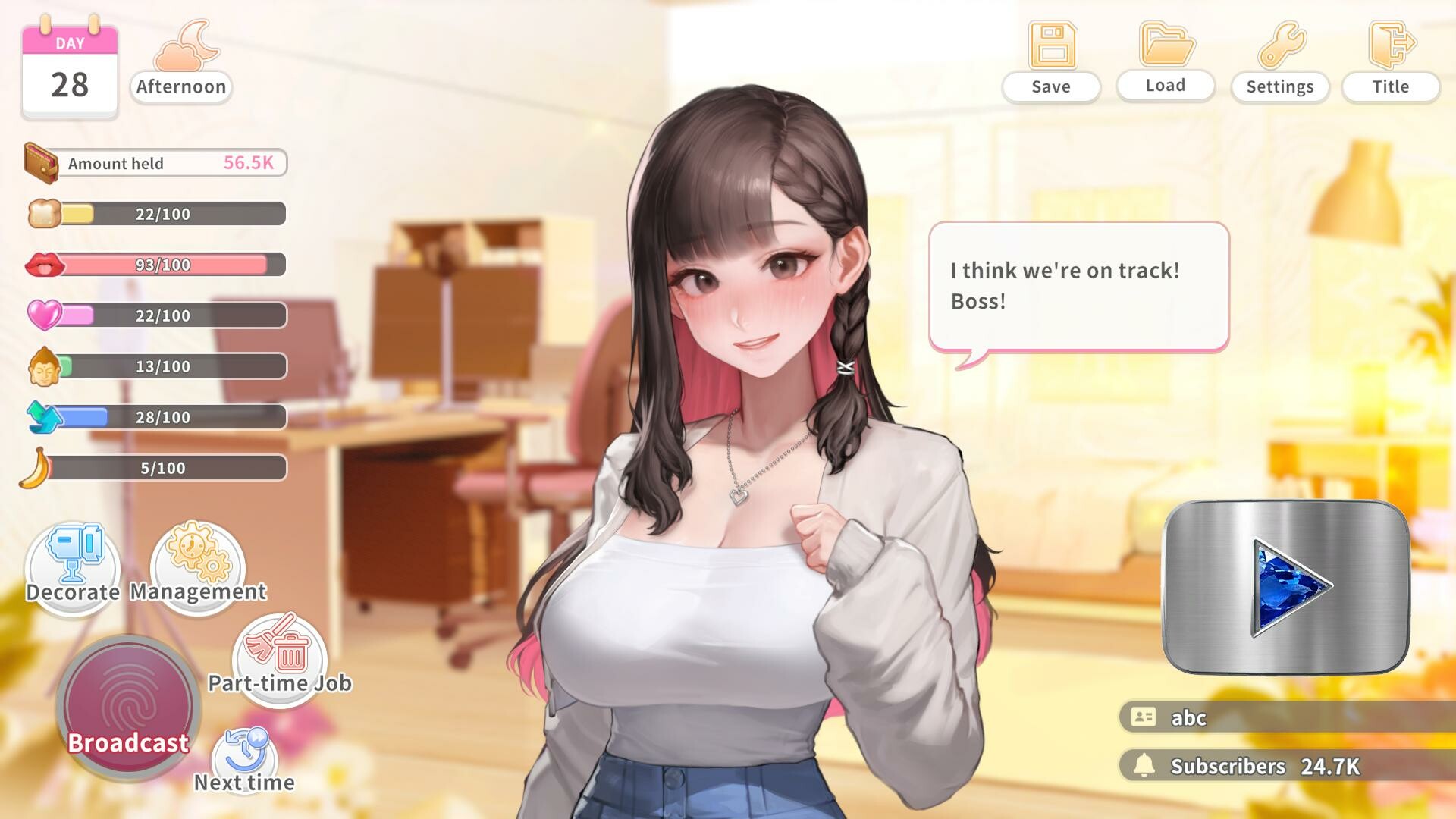 【互动/日系SLG/动态】VTuber出道指南v1.0.2-STEAM官中步兵版（PC