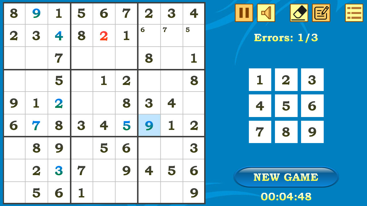 Sudoku screenshot 3