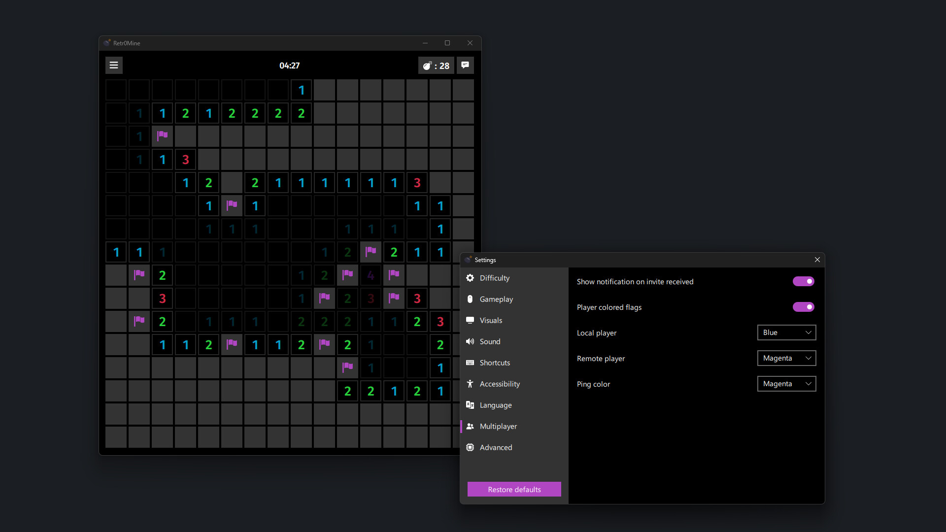 Retr0Mine screenshot 3