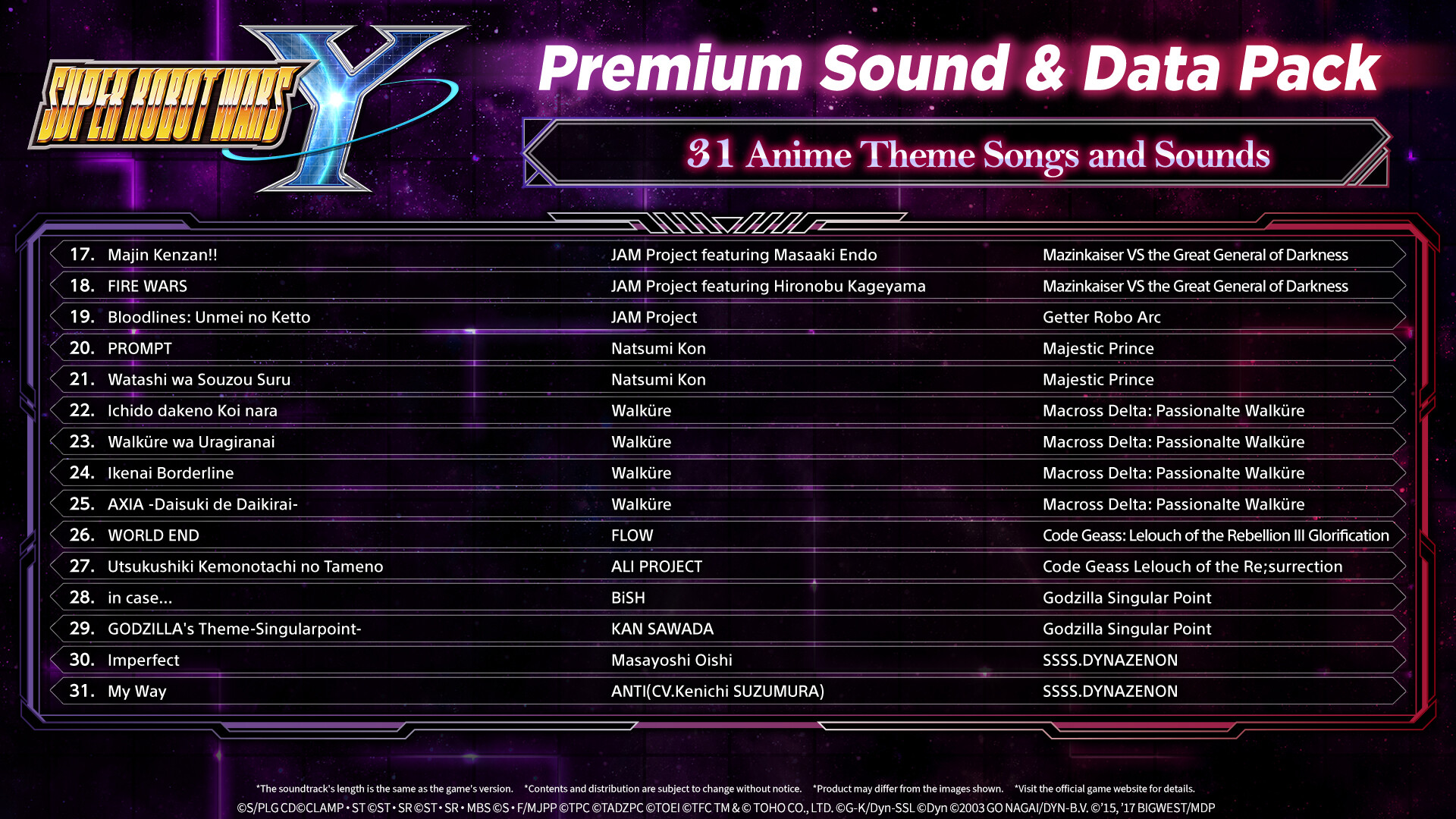 SUPER ROBOT WARS Y - Premium Sound & Data Pack screenshot 2