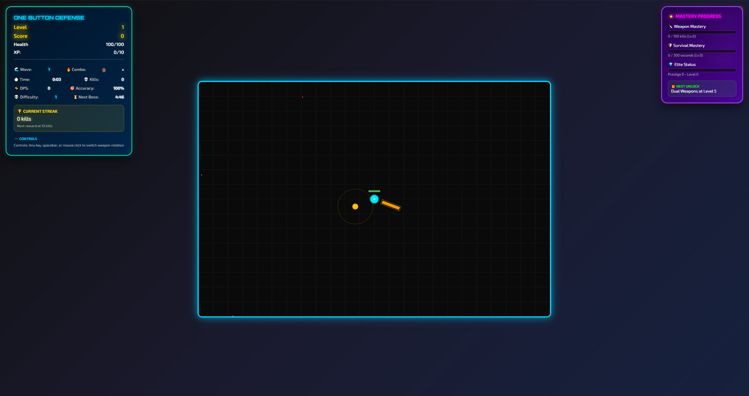 One Button Defense screenshot 1