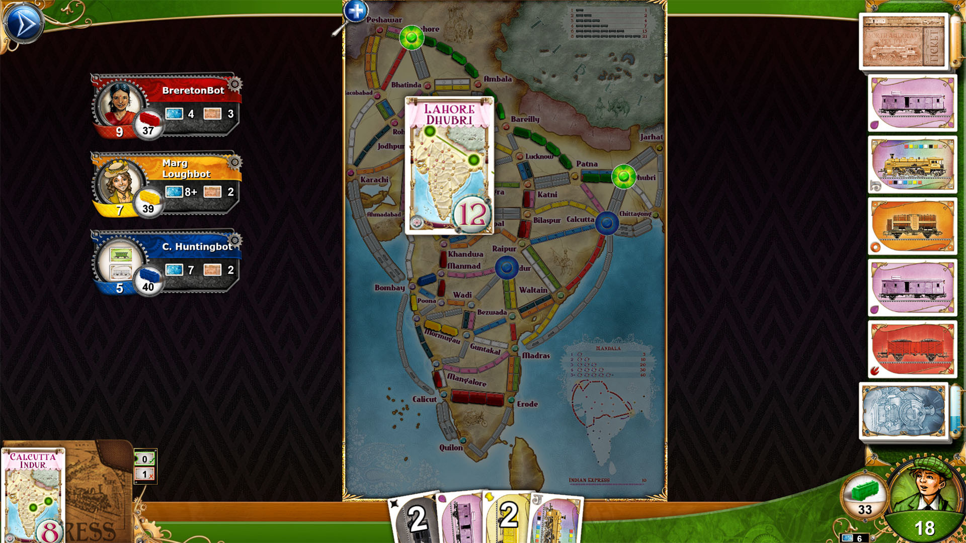 Ticket to Ride - India screenshot 1