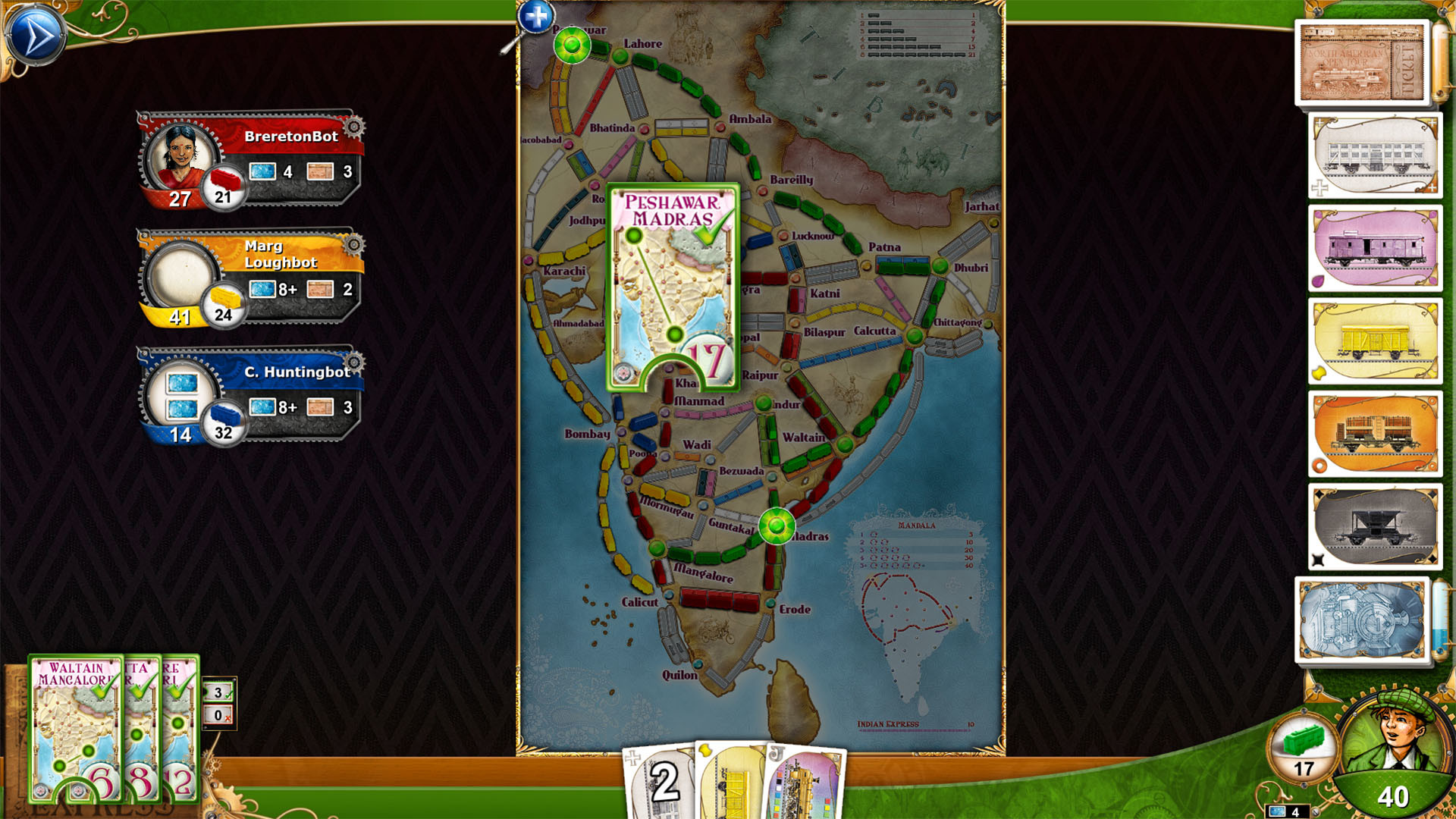 Ticket to Ride - India screenshot 2