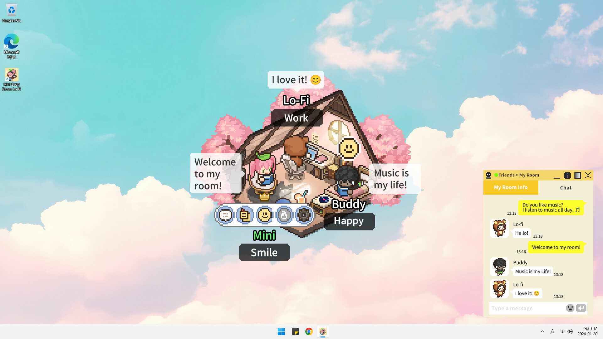 Mini Cozy Room: Lo-Fi screenshot