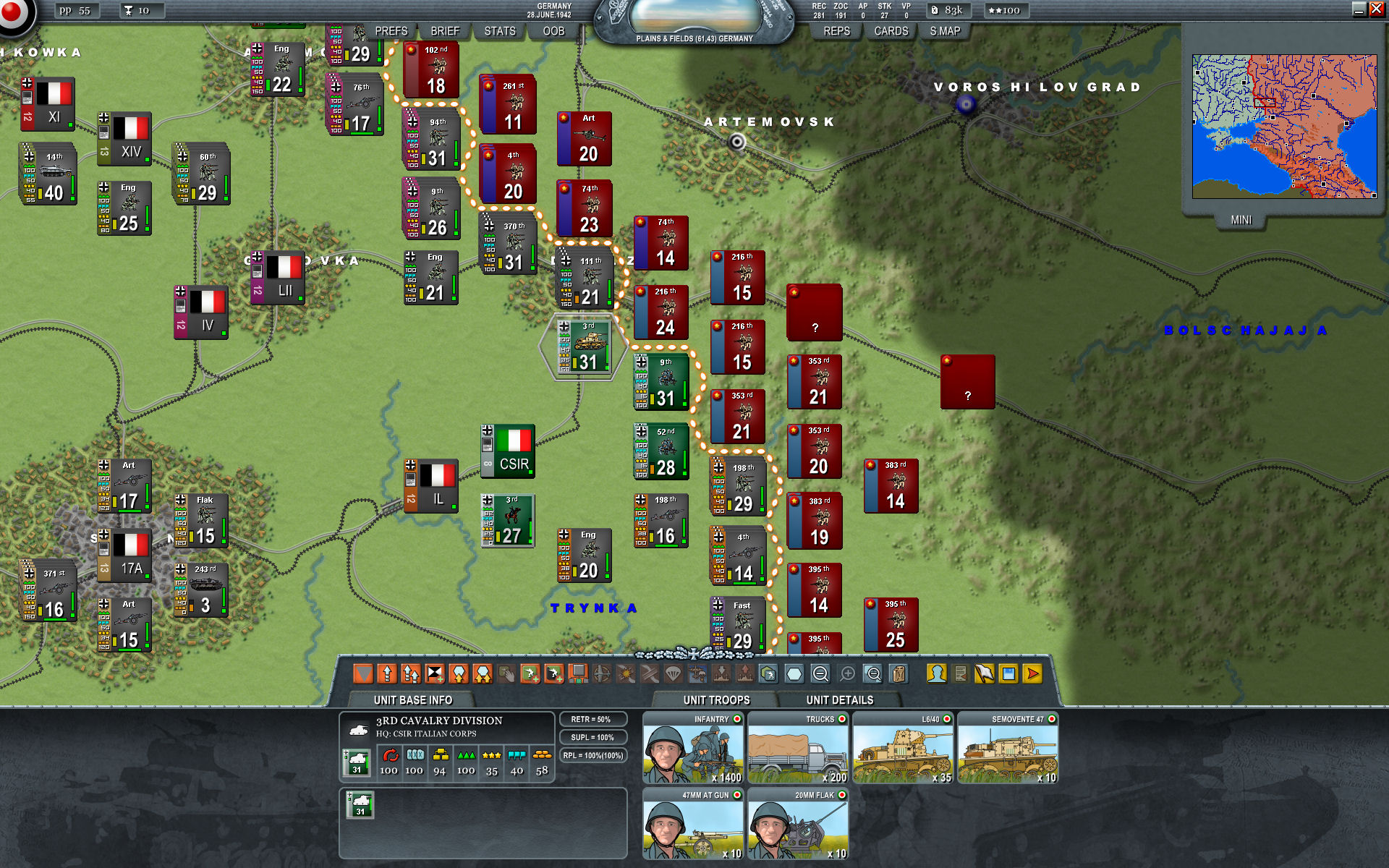 Decisive Campaigns: Case Blue screenshot 7