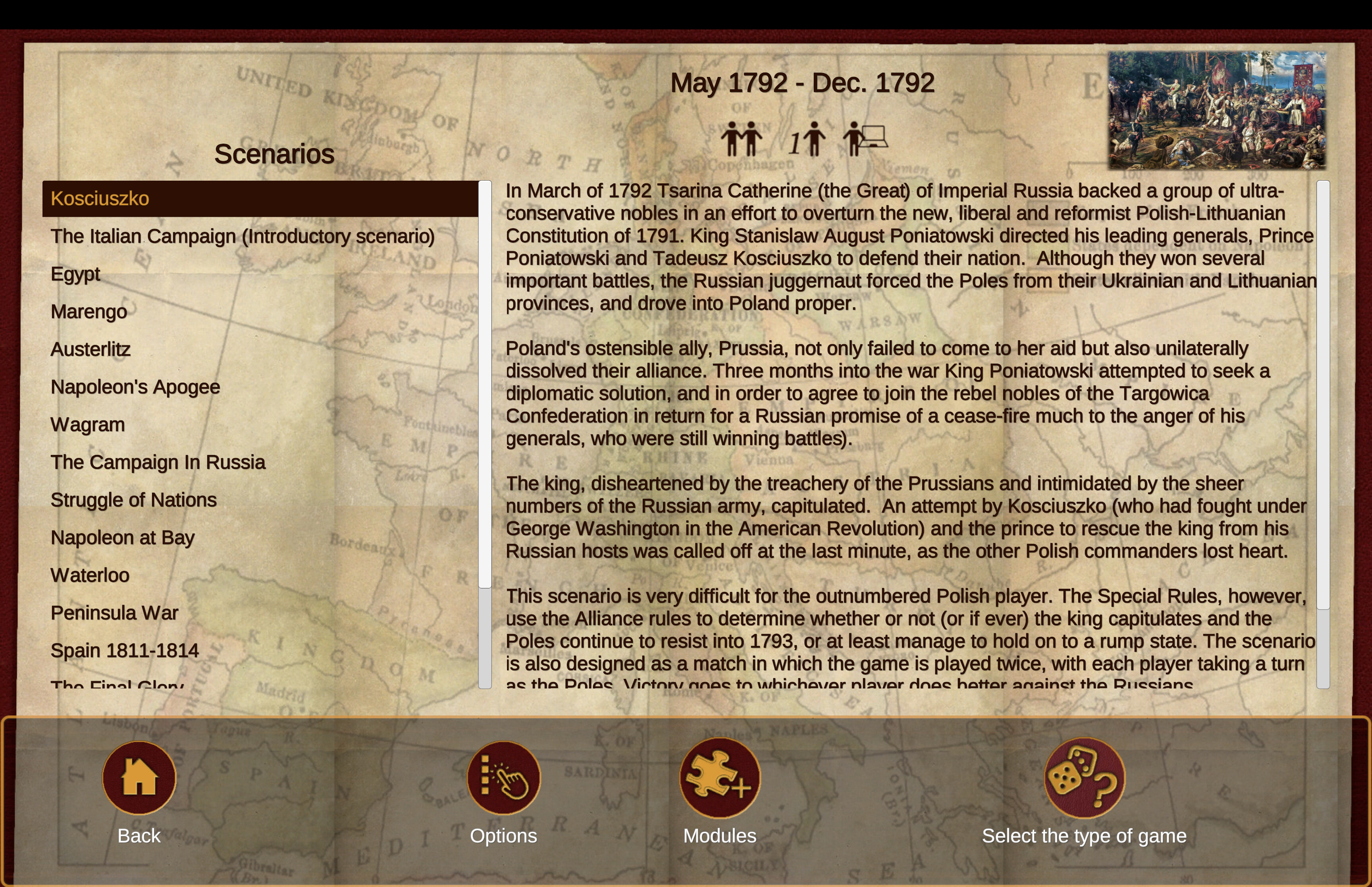 Napoleon's Eagles - Kosciuszko (1792) screenshot 1