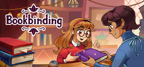 Bookbinding – Dark Cozy Sim — Steam header