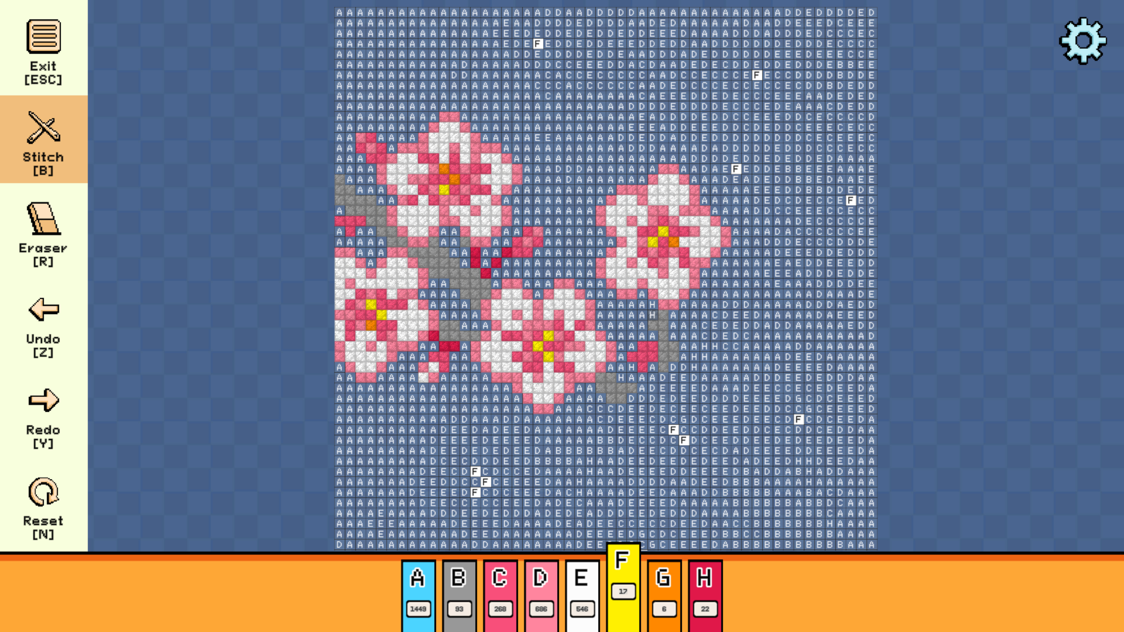 Pixel Cross Stitch - Flowers and Butterflies Pack 3 screenshot 1