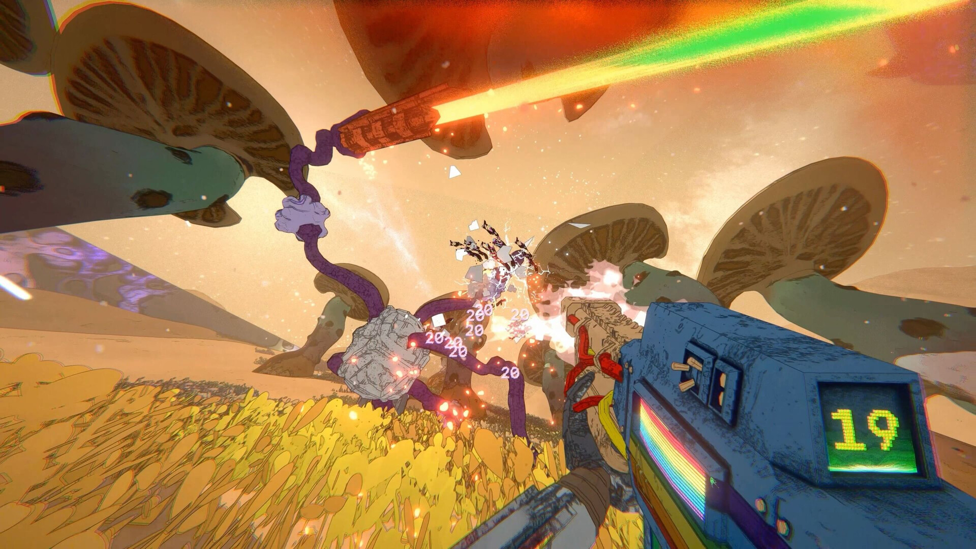 เกมหุ่นยนต์ Co-op Extraction บนดาวเห็ด