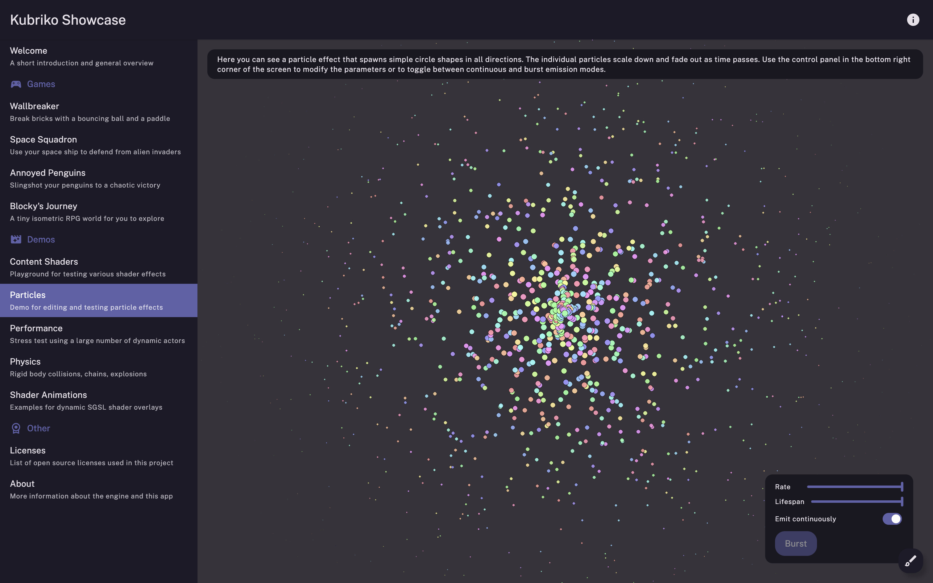 Kubriko Showcase screenshot 2