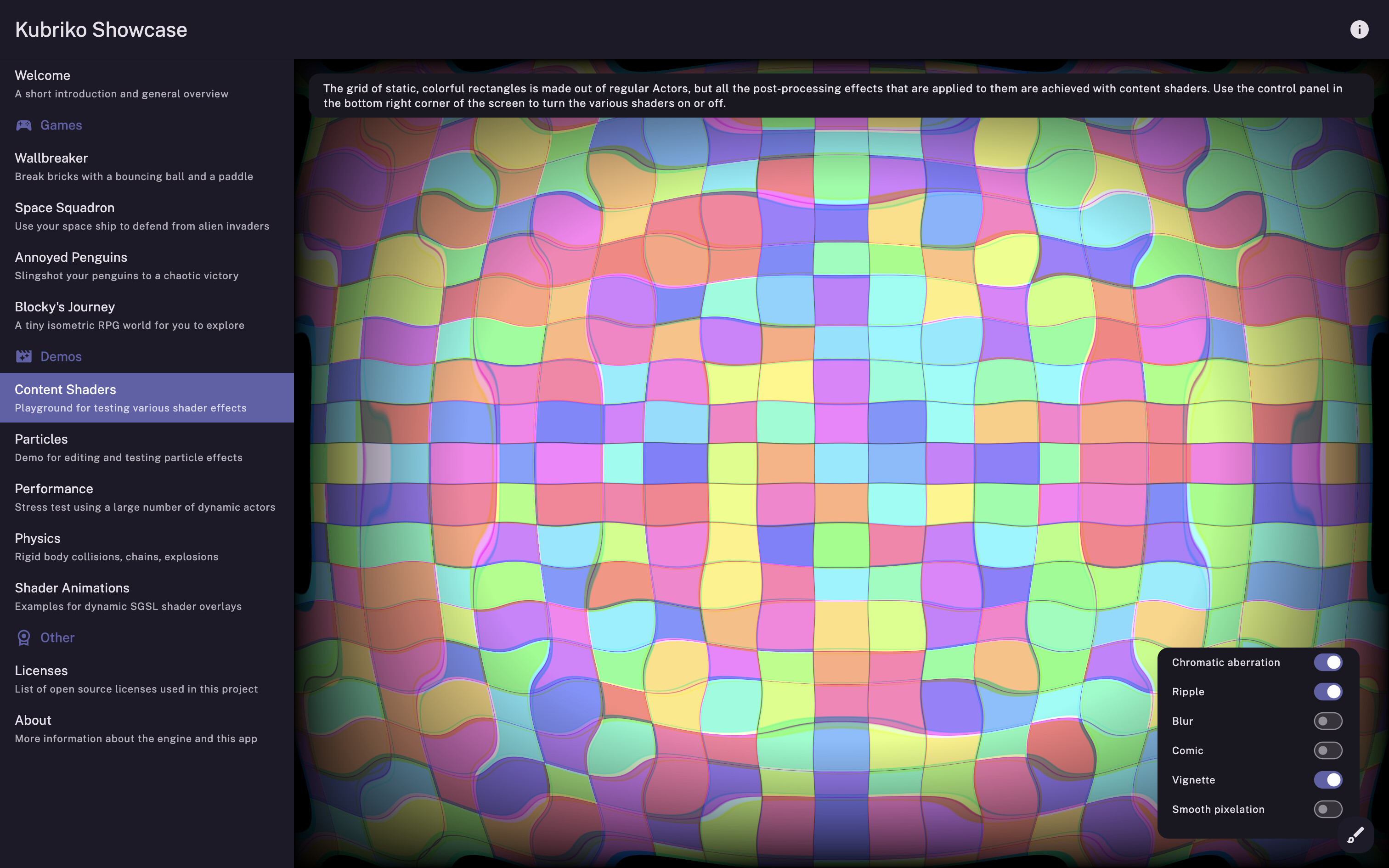Kubriko Showcase screenshot 1