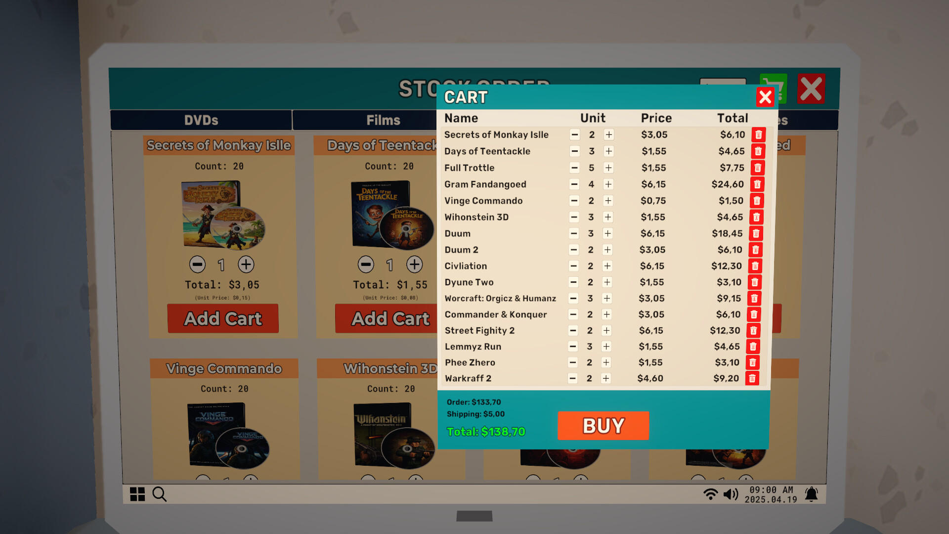DVD Store Simulator screenshot 8