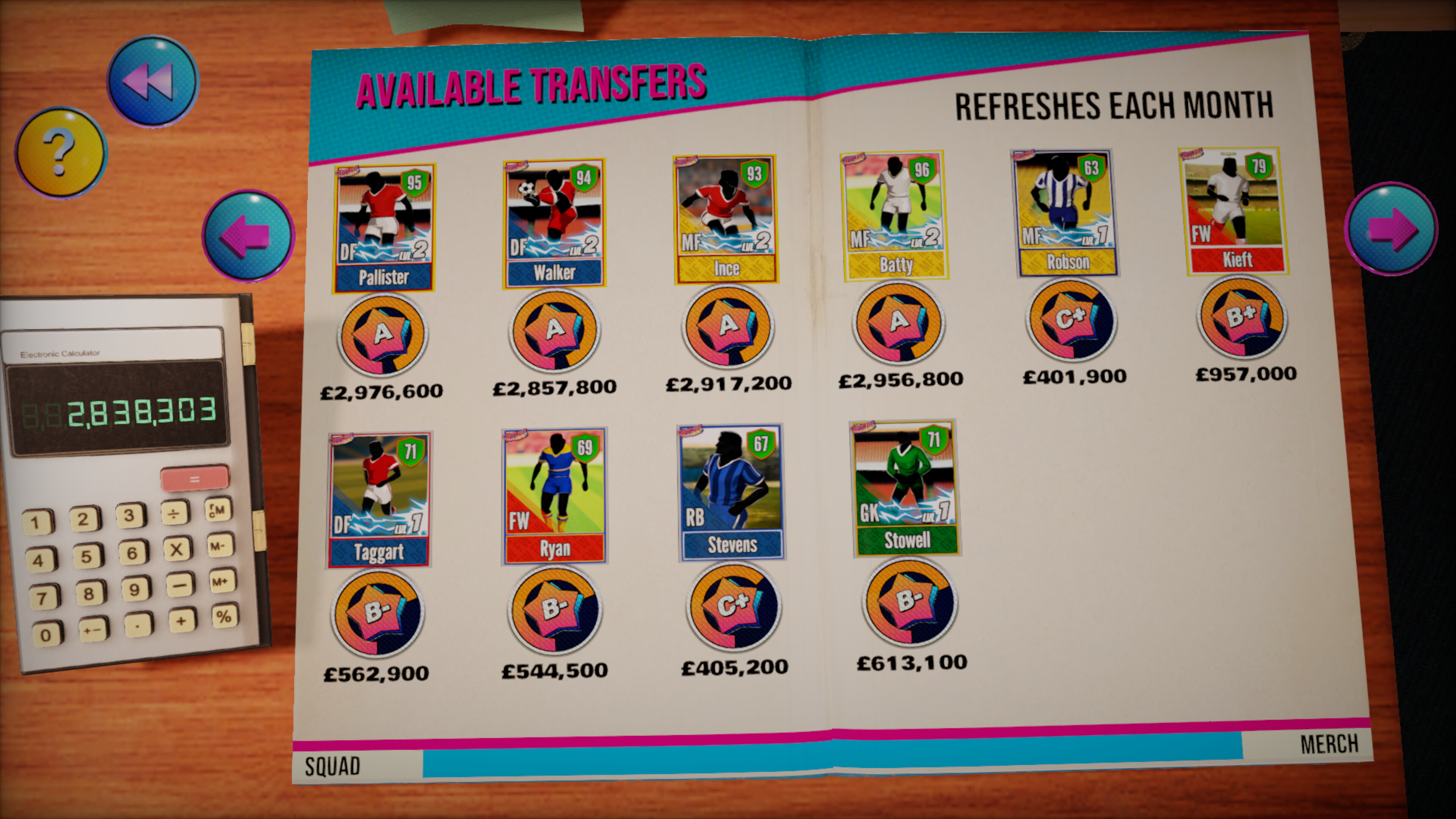 NUTMEG! A Nostalgic Deckbuilding Football Manager screenshot 11