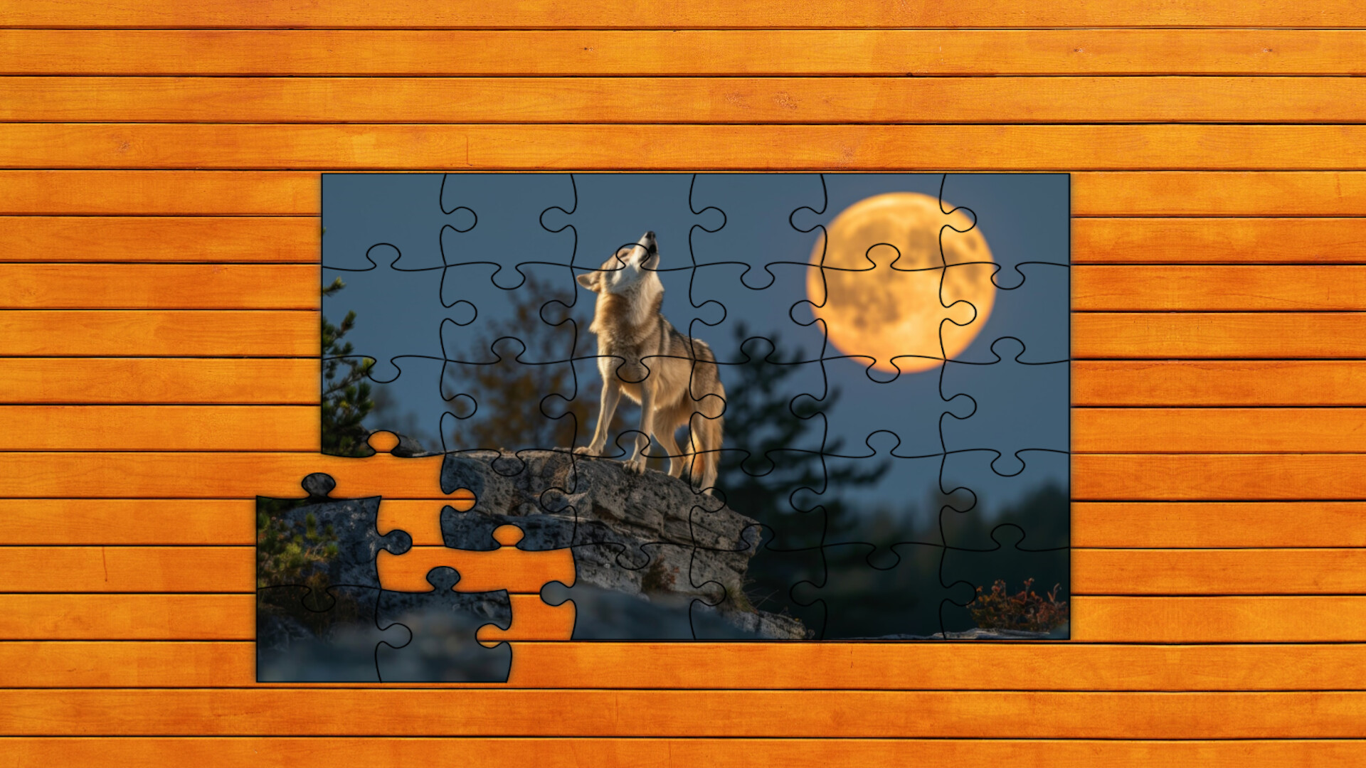 Bear vs. Wolf Jigsaw Puzzle screenshot 1