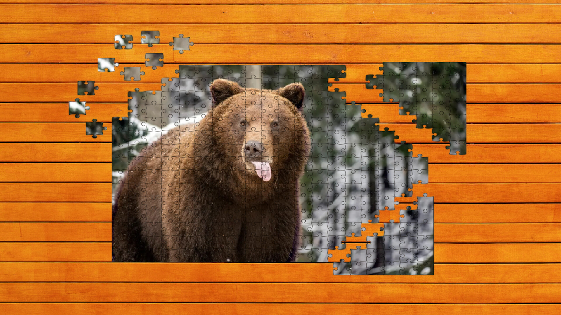 Bear vs. Wolf Jigsaw Puzzle screenshot 2