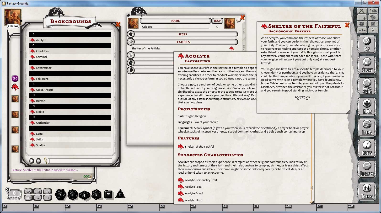Fantasy Grounds - D&D Character Customization Pack screenshot 7