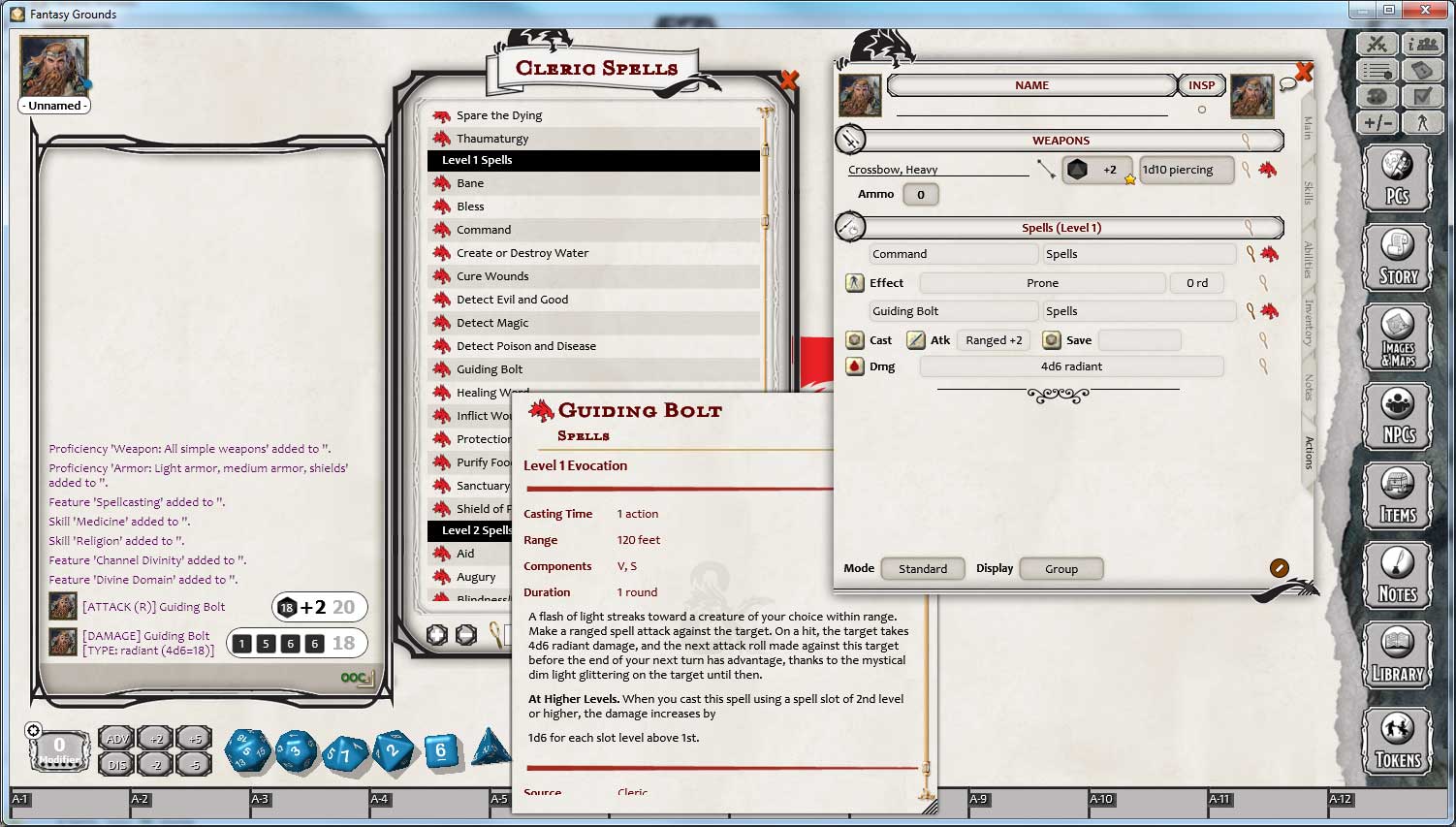 Fantasy Grounds - D&D Cleric Class Pack screenshot 4
