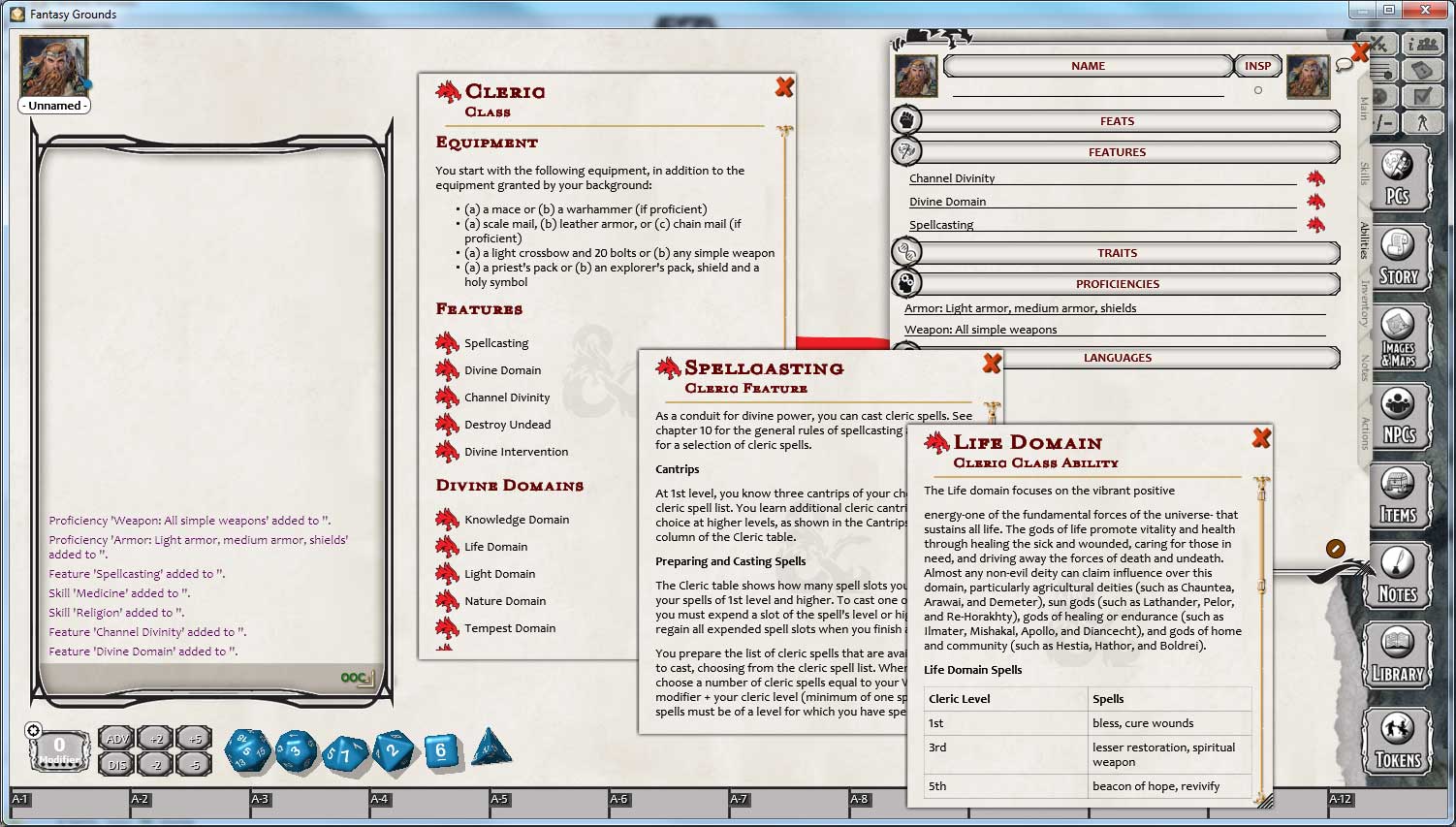 Fantasy Grounds - D&D Cleric Class Pack screenshot 2