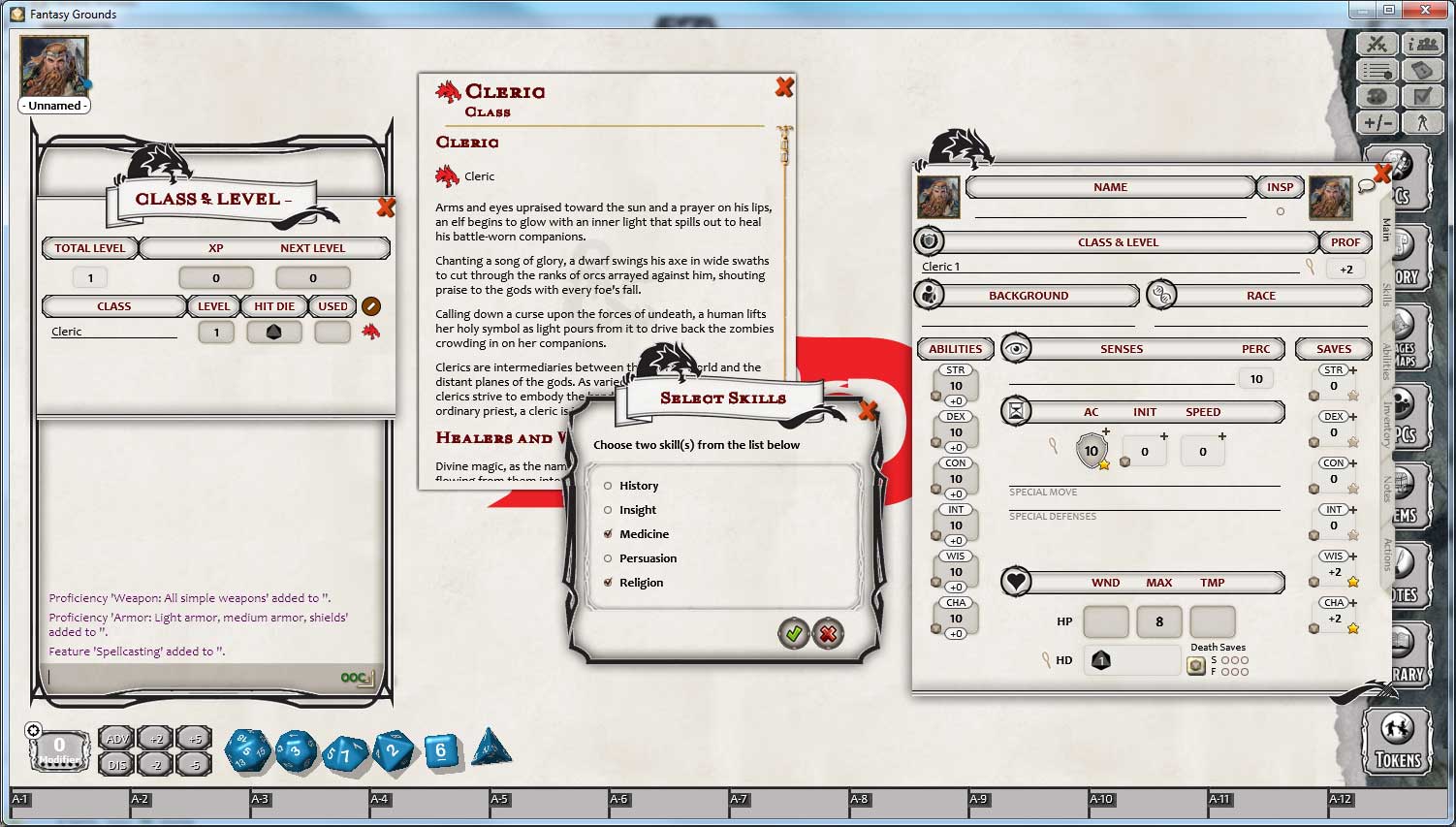 Fantasy Grounds - D&D Cleric Class Pack screenshot 1
