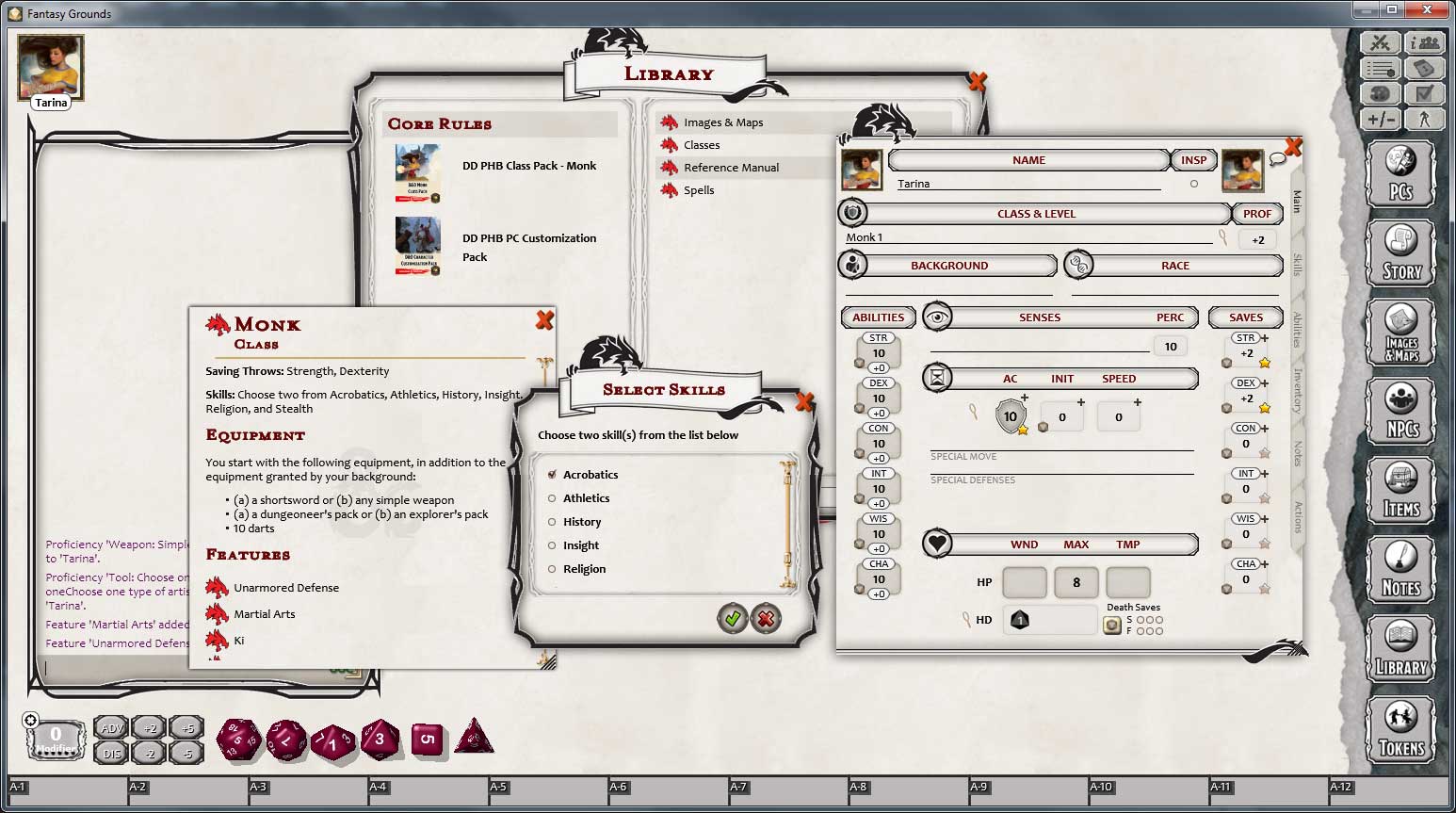 Fantasy Grounds - D&D Monk Class Pack screenshot 2