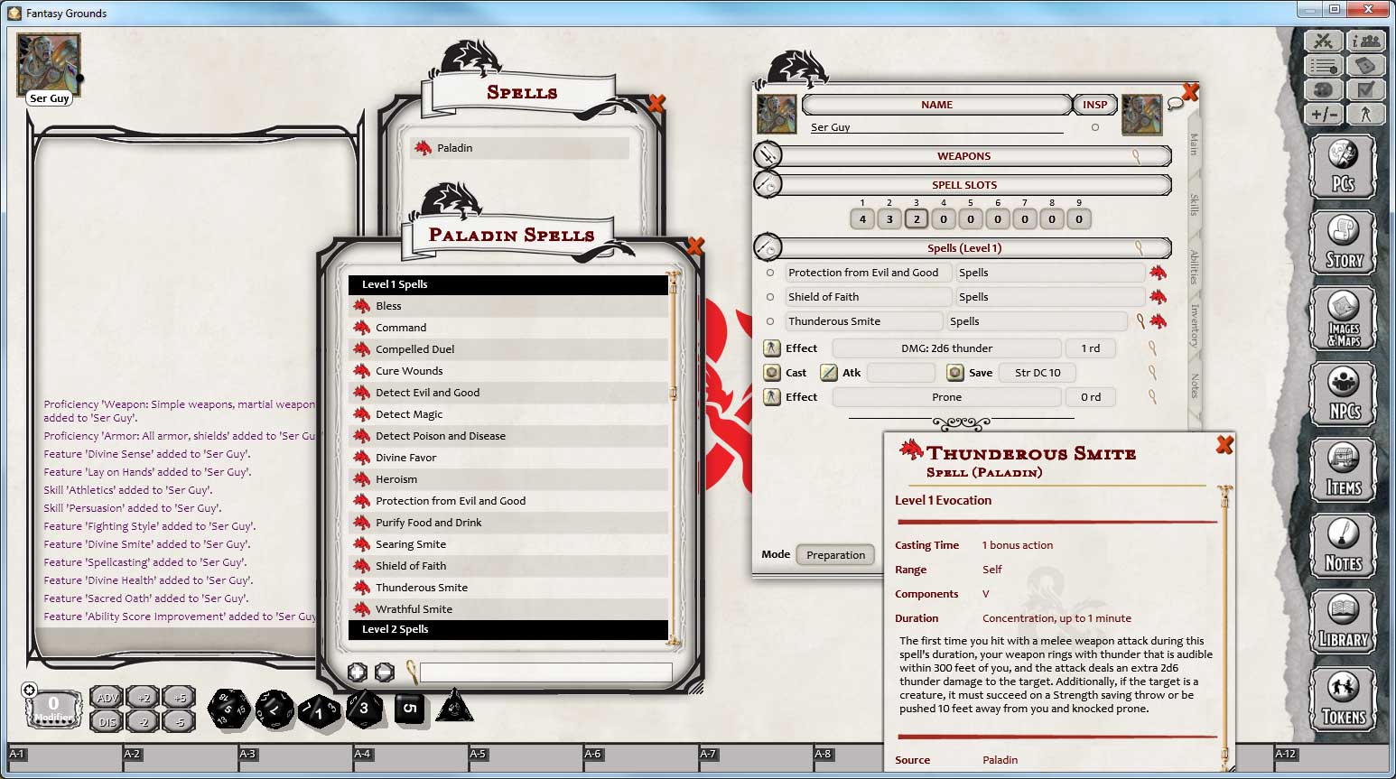 Fantasy Grounds - D&D Paladin Class Pack screenshot 4