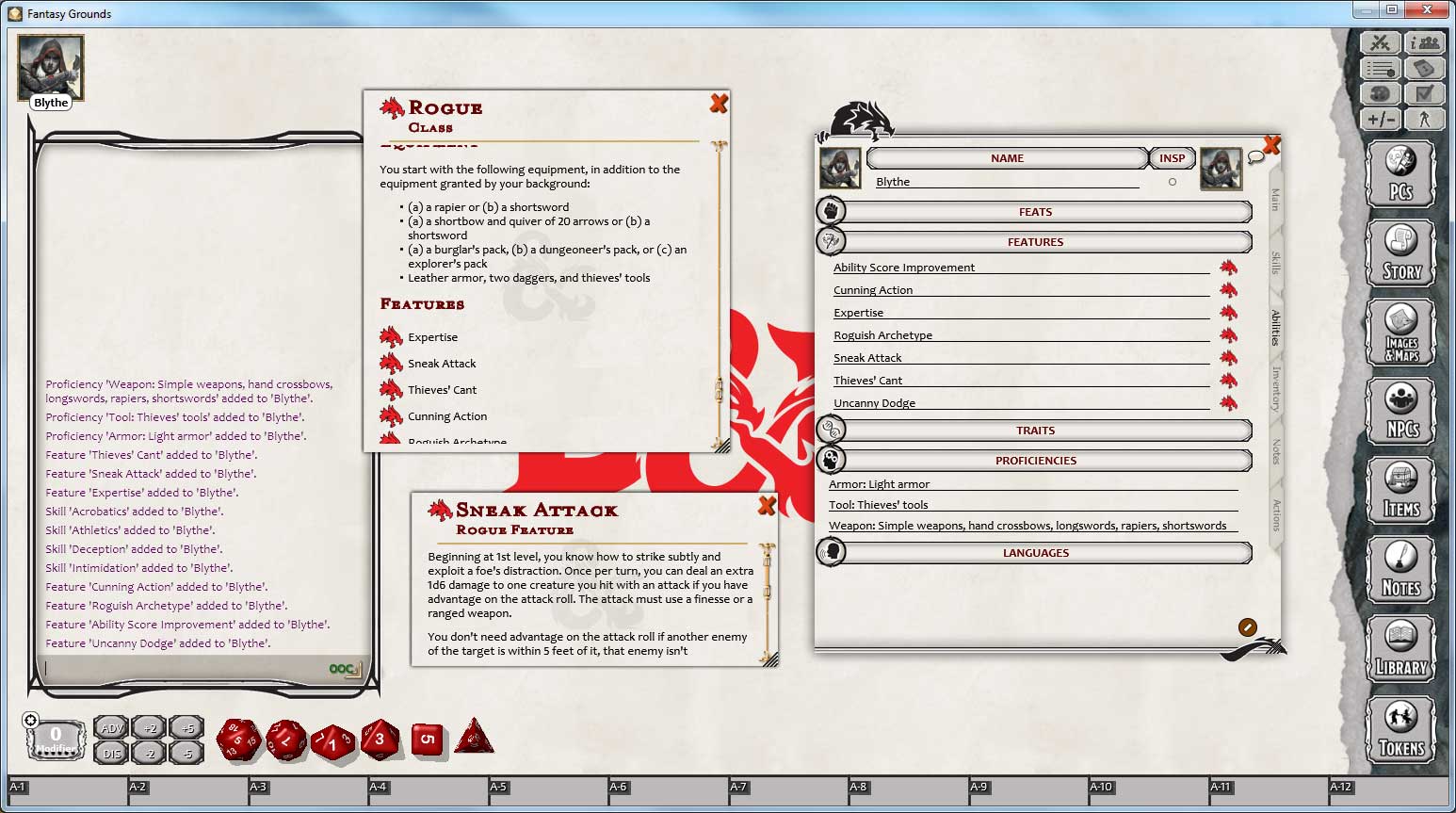 Fantasy Grounds - D&D Rogue Class Pack screenshot 4