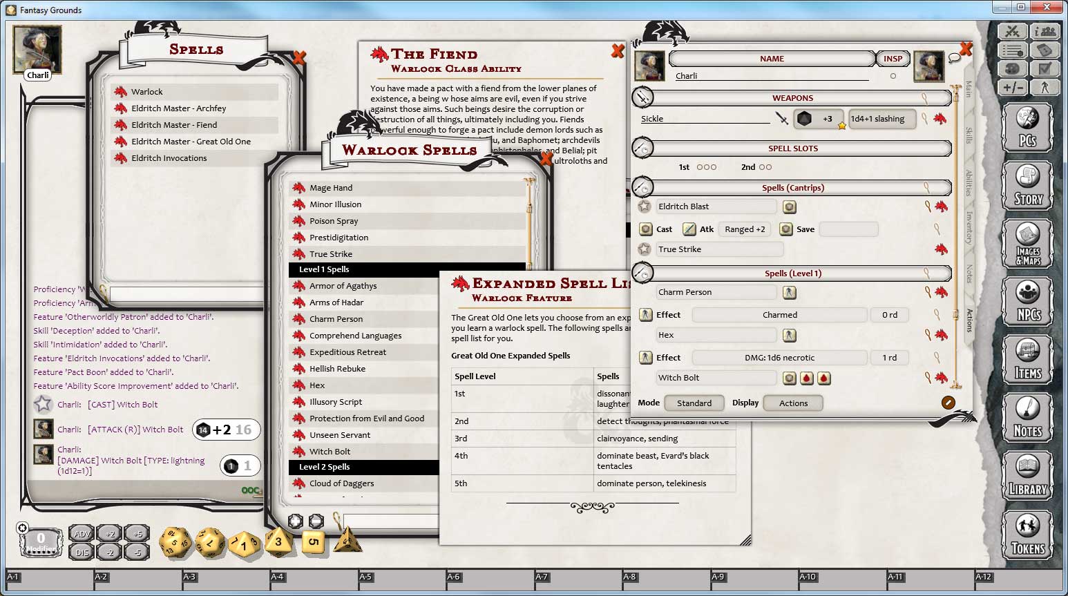 Fantasy Grounds - D&D Warlock Class Pack screenshot 4