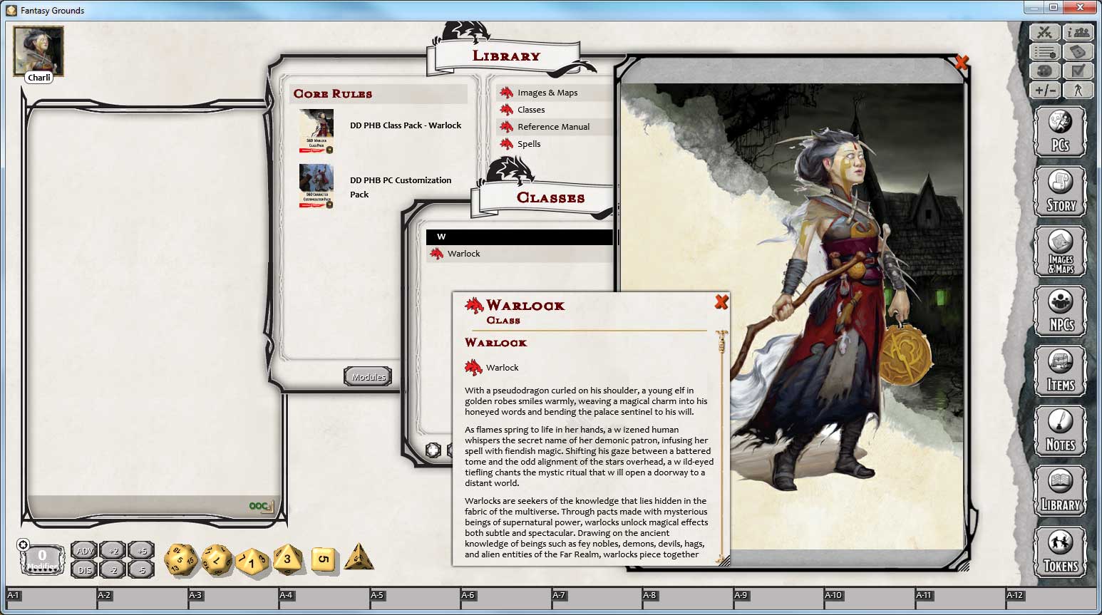 Fantasy Grounds - D&D Warlock Class Pack screenshot 1