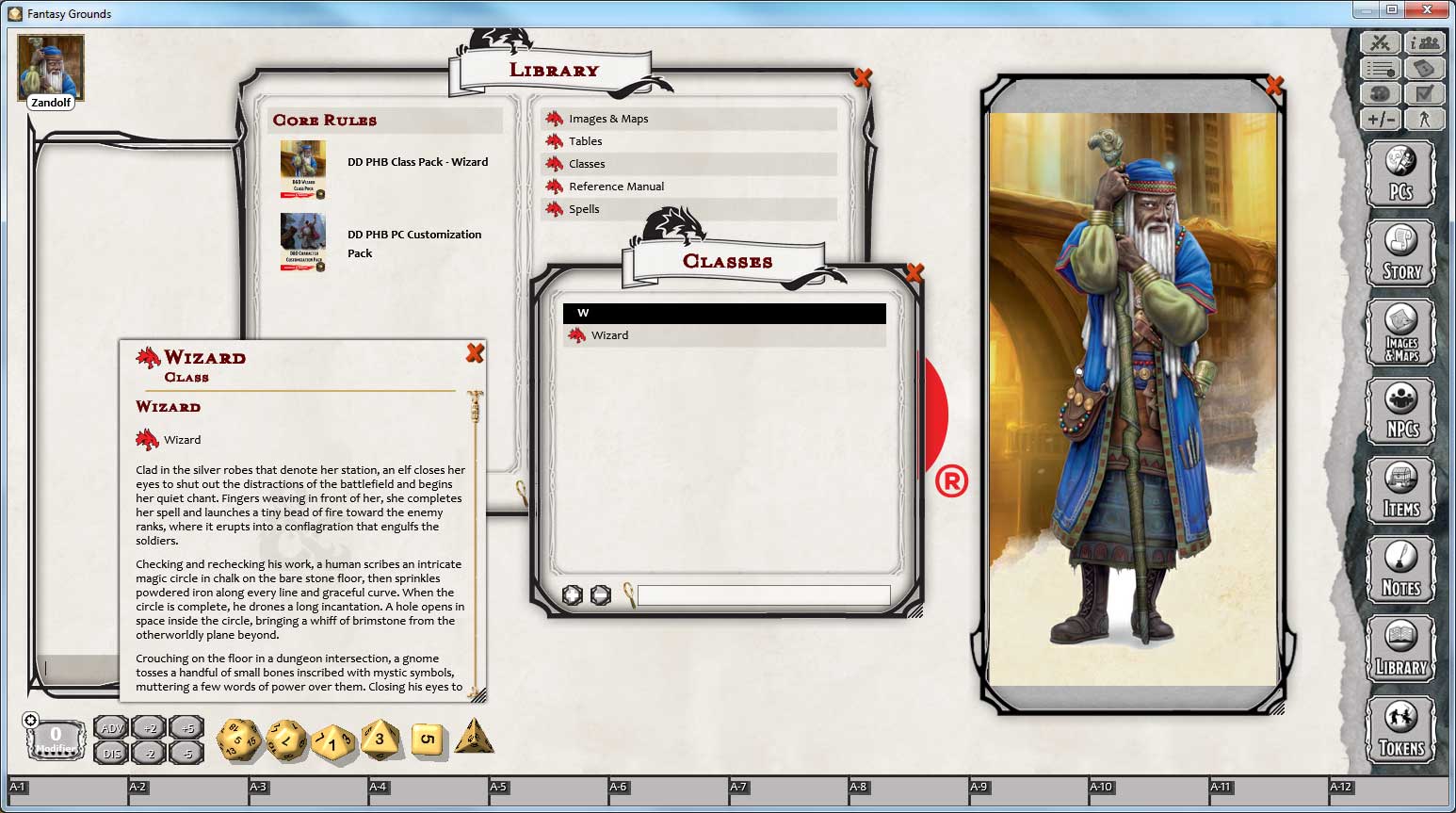 Fantasy Grounds - D&D Wizard Class Pack screenshot 1