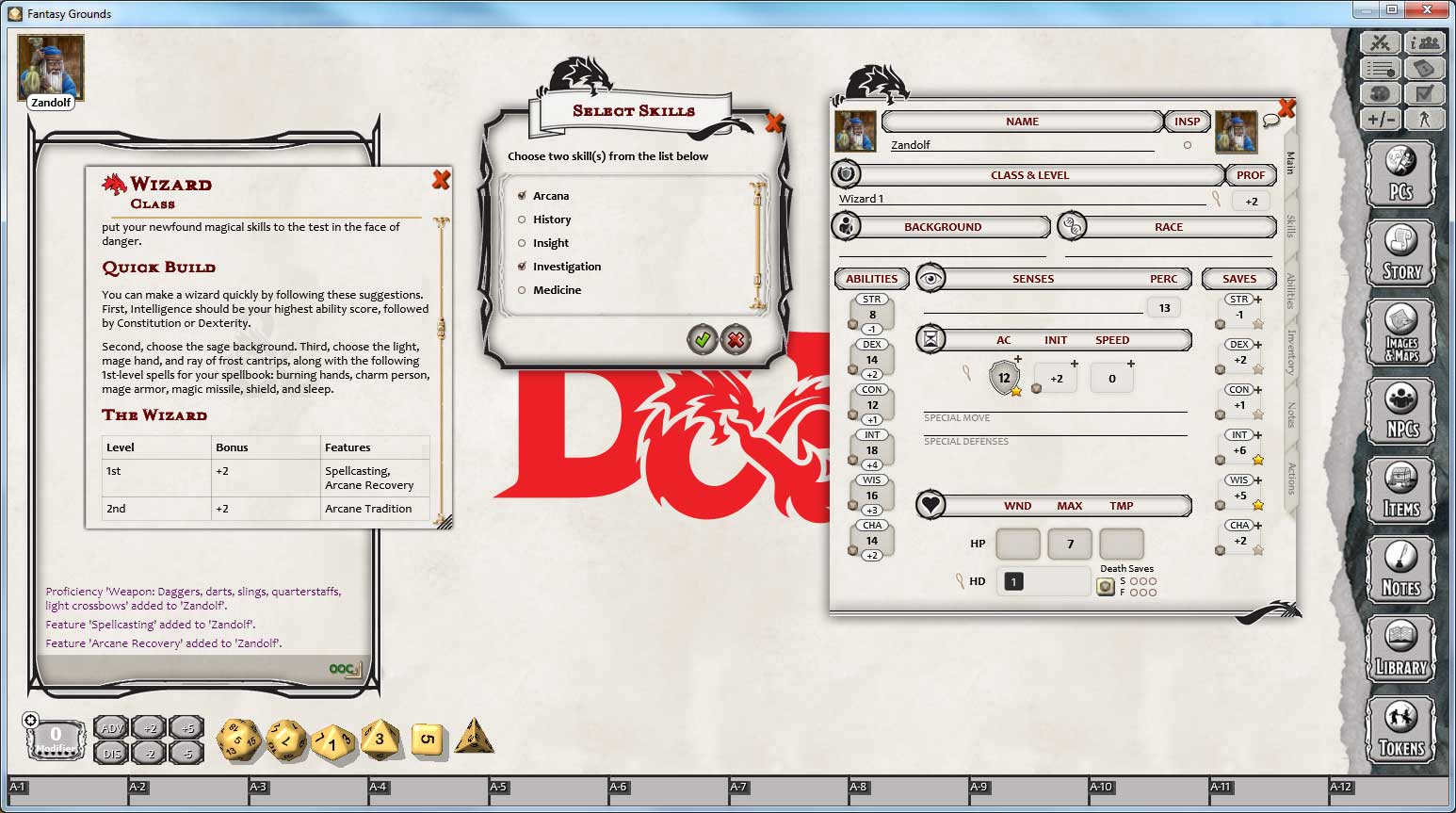 Fantasy Grounds - D&D Wizard Class Pack screenshot 2