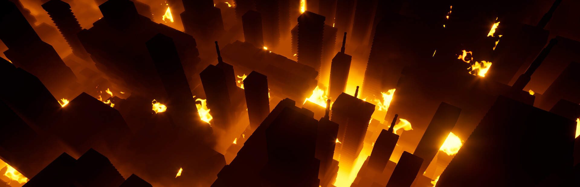 Fire Burning City