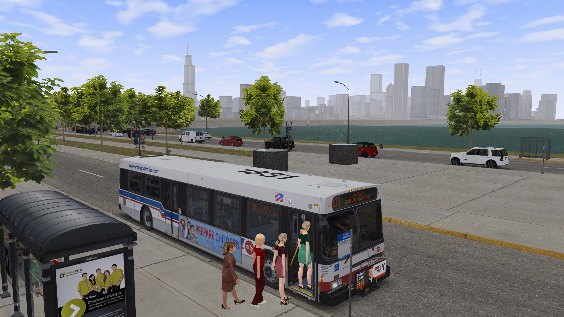 OMSI 2 Add-on Chicago Downtown screenshot 4