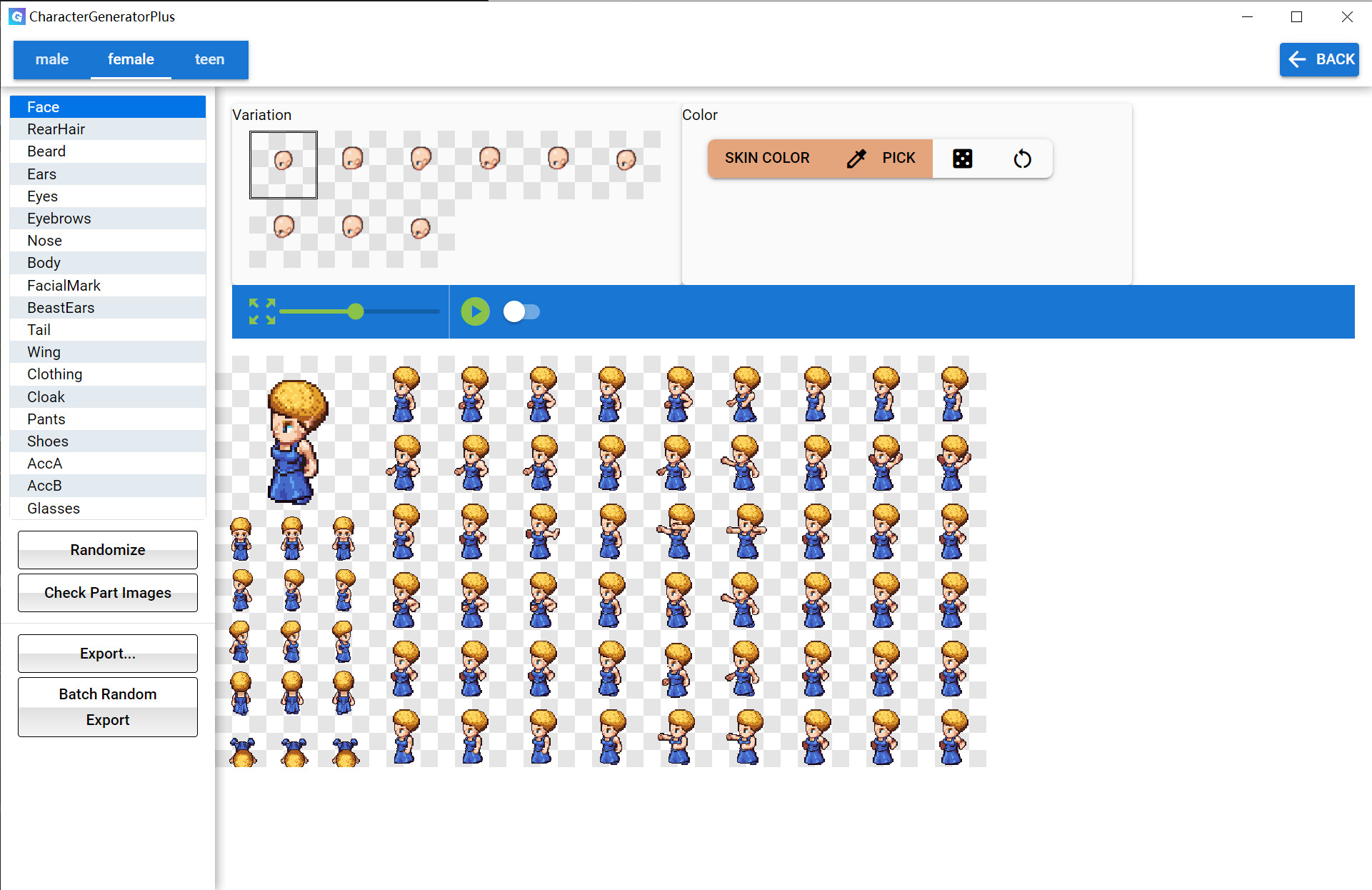 Character Generator Plus - LPC Character Resources screenshot 3