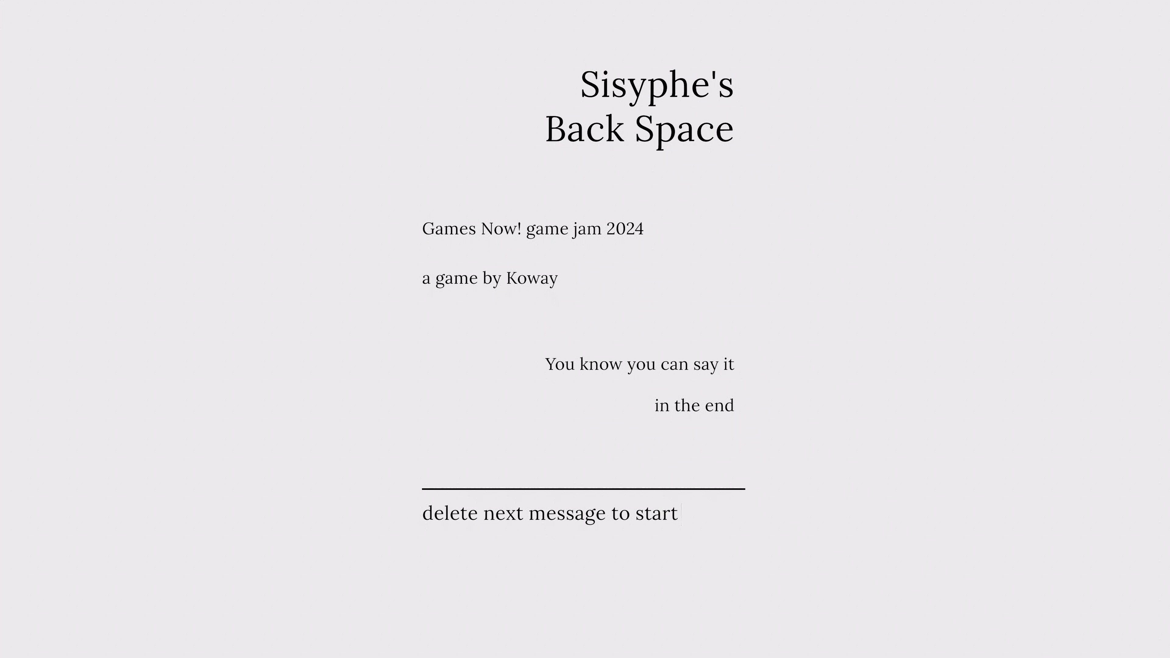 Sisyphe's Backspace screenshot 2