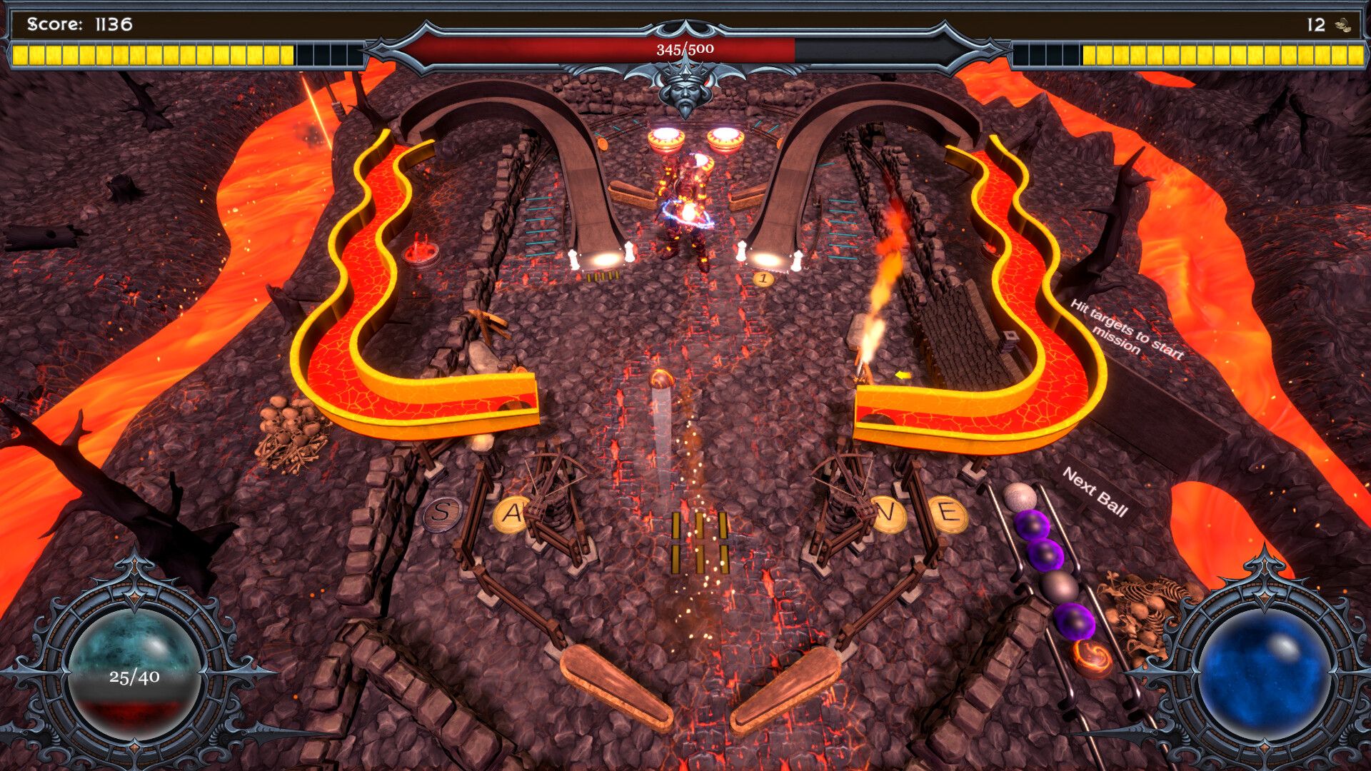 Runix Pinball Roguelike gameplay screenshot 3