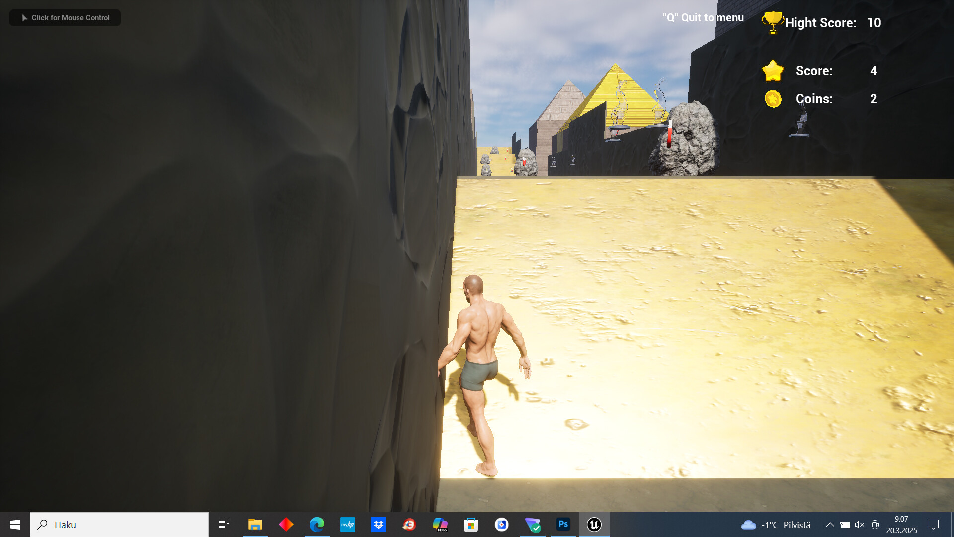 Man Without Clothes Runner screenshot 1