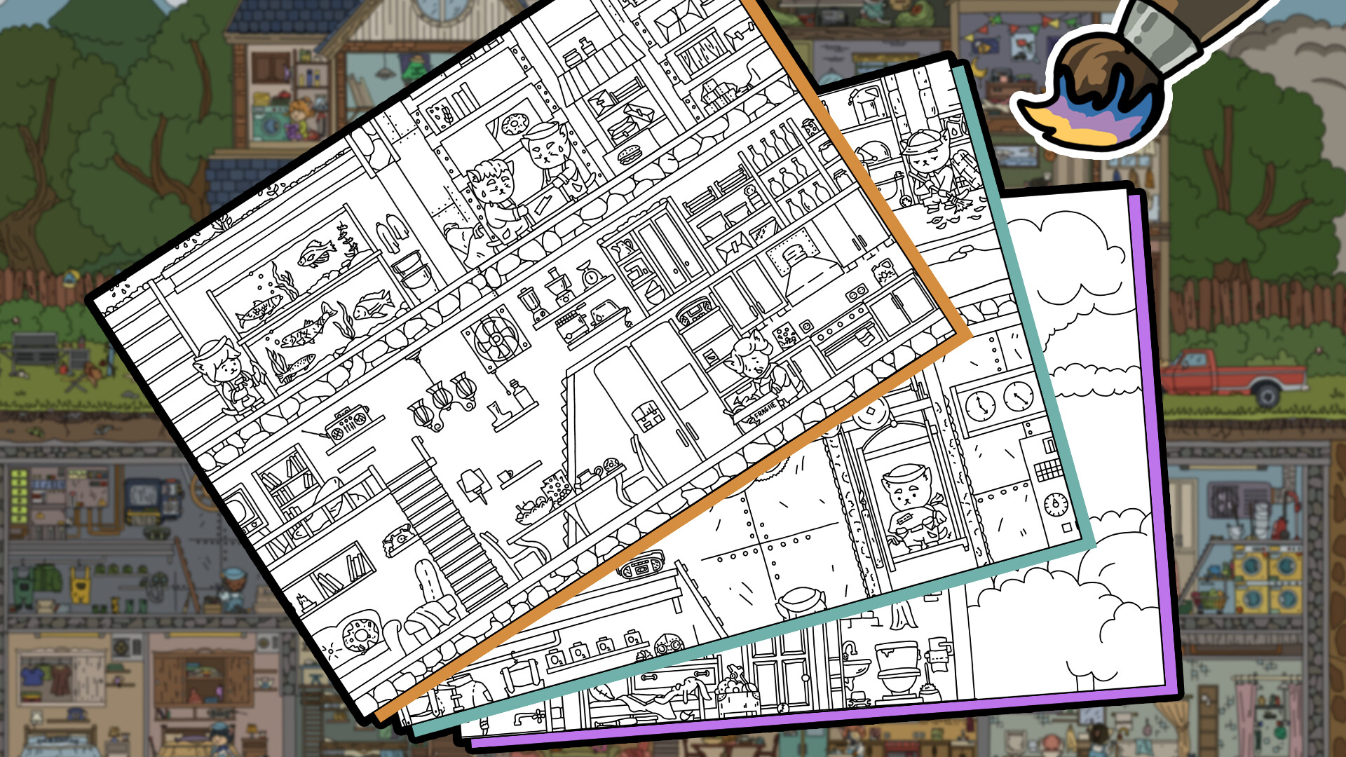 FIND ALL: Bunker - Coloring Book screenshot 1