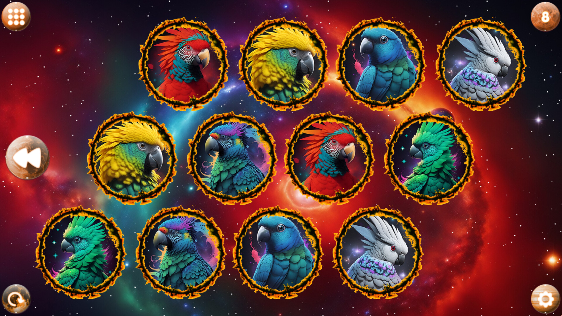 Space Memory: Parrots screenshot 5