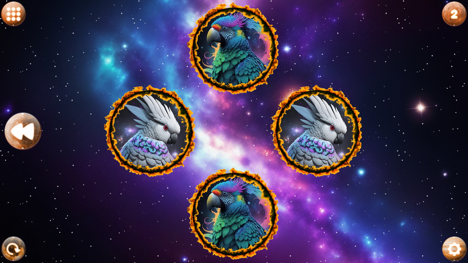 Space Memory: Parrots screenshot 1