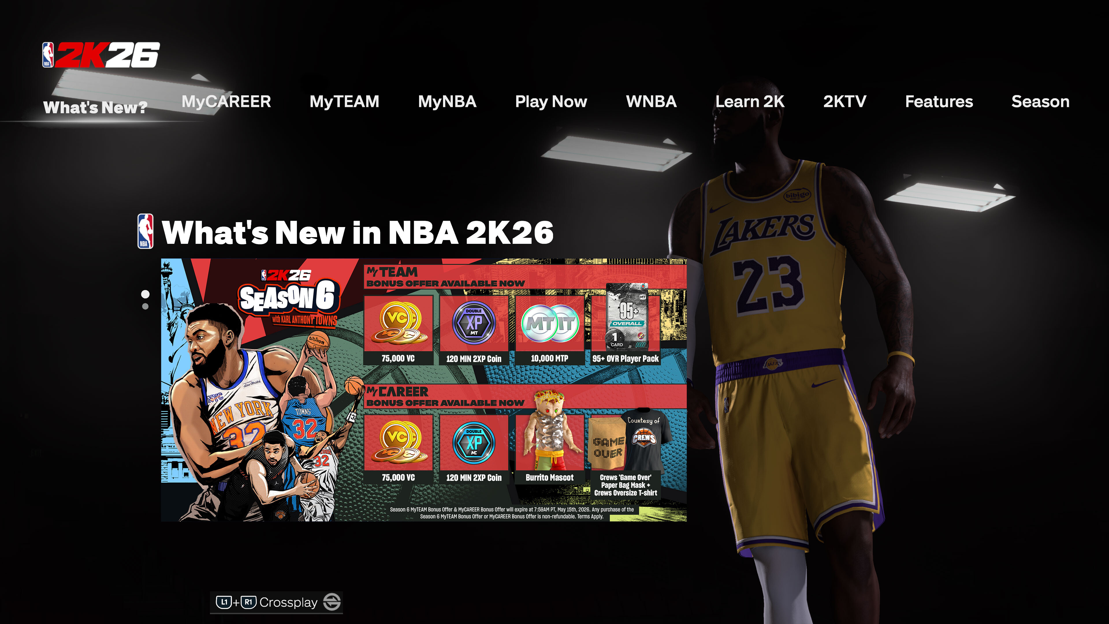 NBA 2K26 MyTEAM Season 6 Bonus Offer screenshot 1