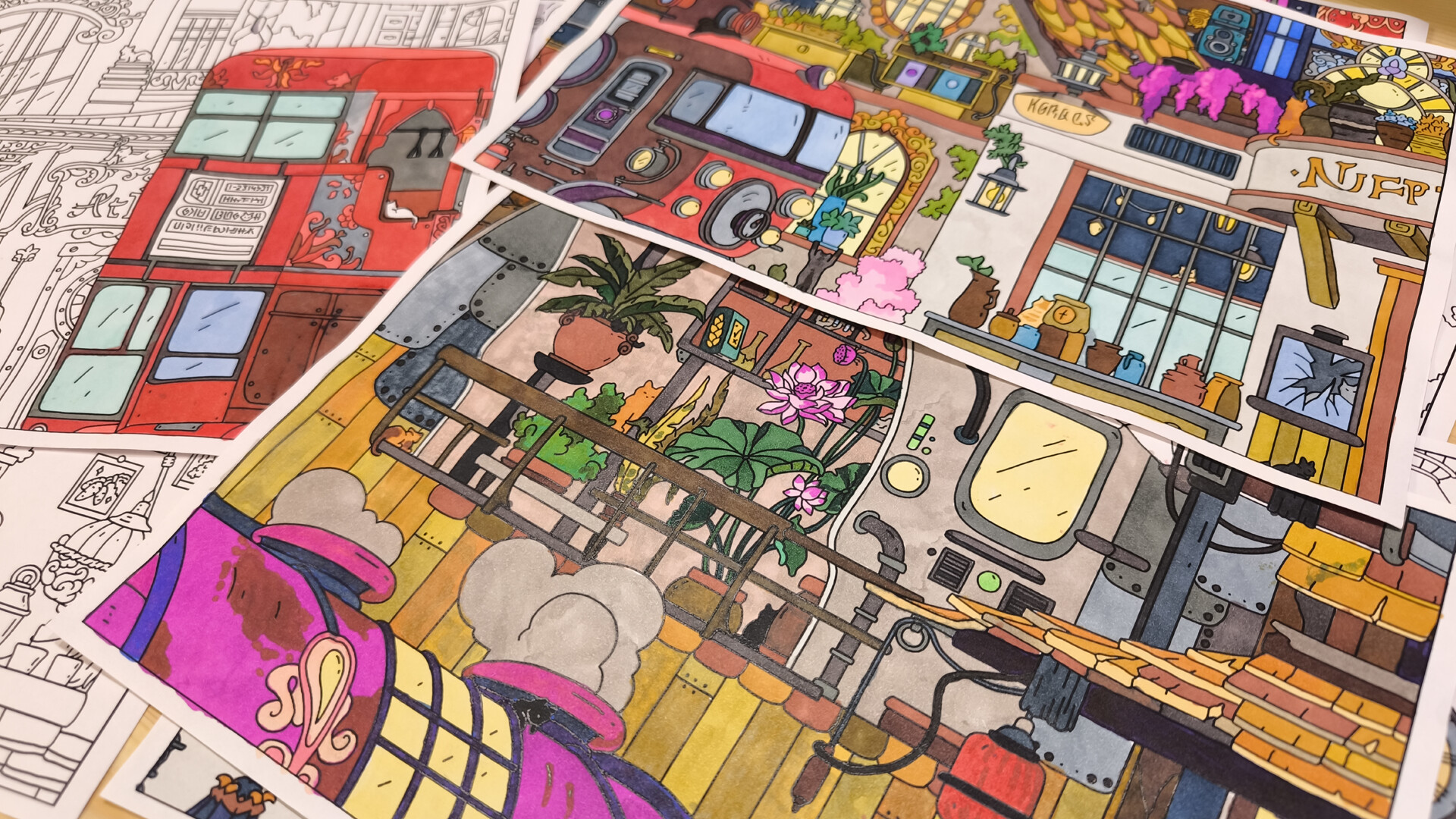 FIND KITTENS 3: Steampunk - Coloring Book screenshot 5