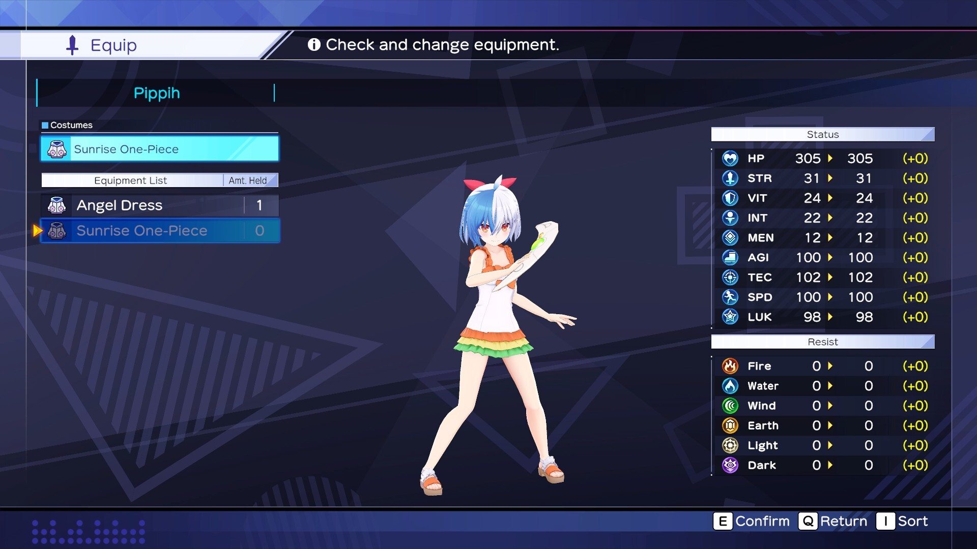 Neptunia Game Maker R:Evolution - Swimsuit Costume Set screenshot 1