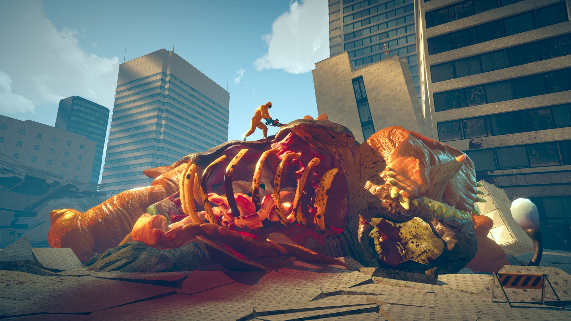 Kaiju Cleaner Simulator - кооперативная зачистка за Годзиллой-шкодницей 2 game art logo