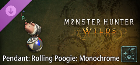 Monster Hunter Wilds - Pendant: Rolling Poogie: Monochrome