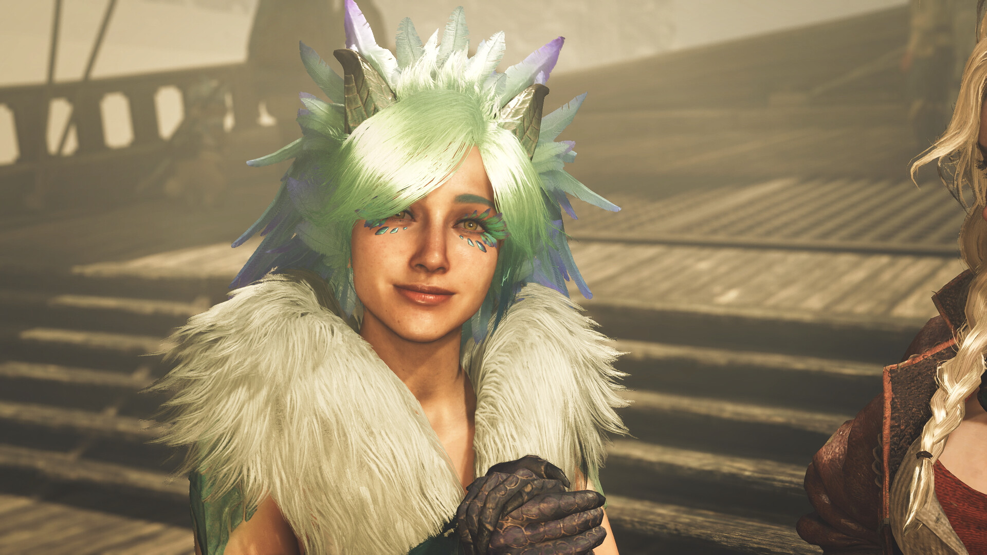 Monster Hunter Wilds - Alma Outfit: Featherskirt Seikret Dress screenshot 2